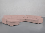 7-Seat Modular Chaise Corner Right Sectional (Thin Arms) - 7th Avenue