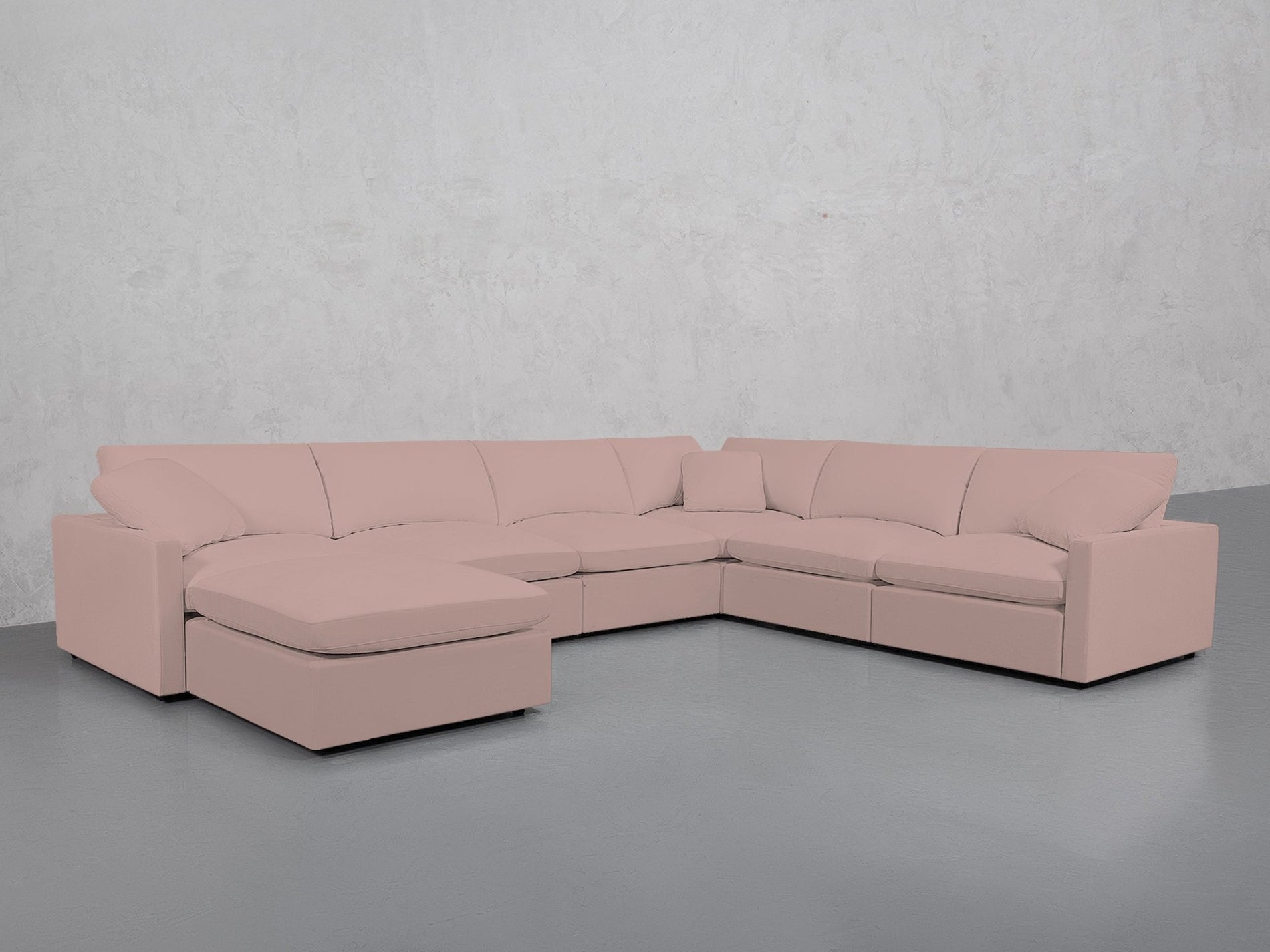 7-Seat Modular Chaise Corner Right Sectional (Thin Arms) - 7th Avenue