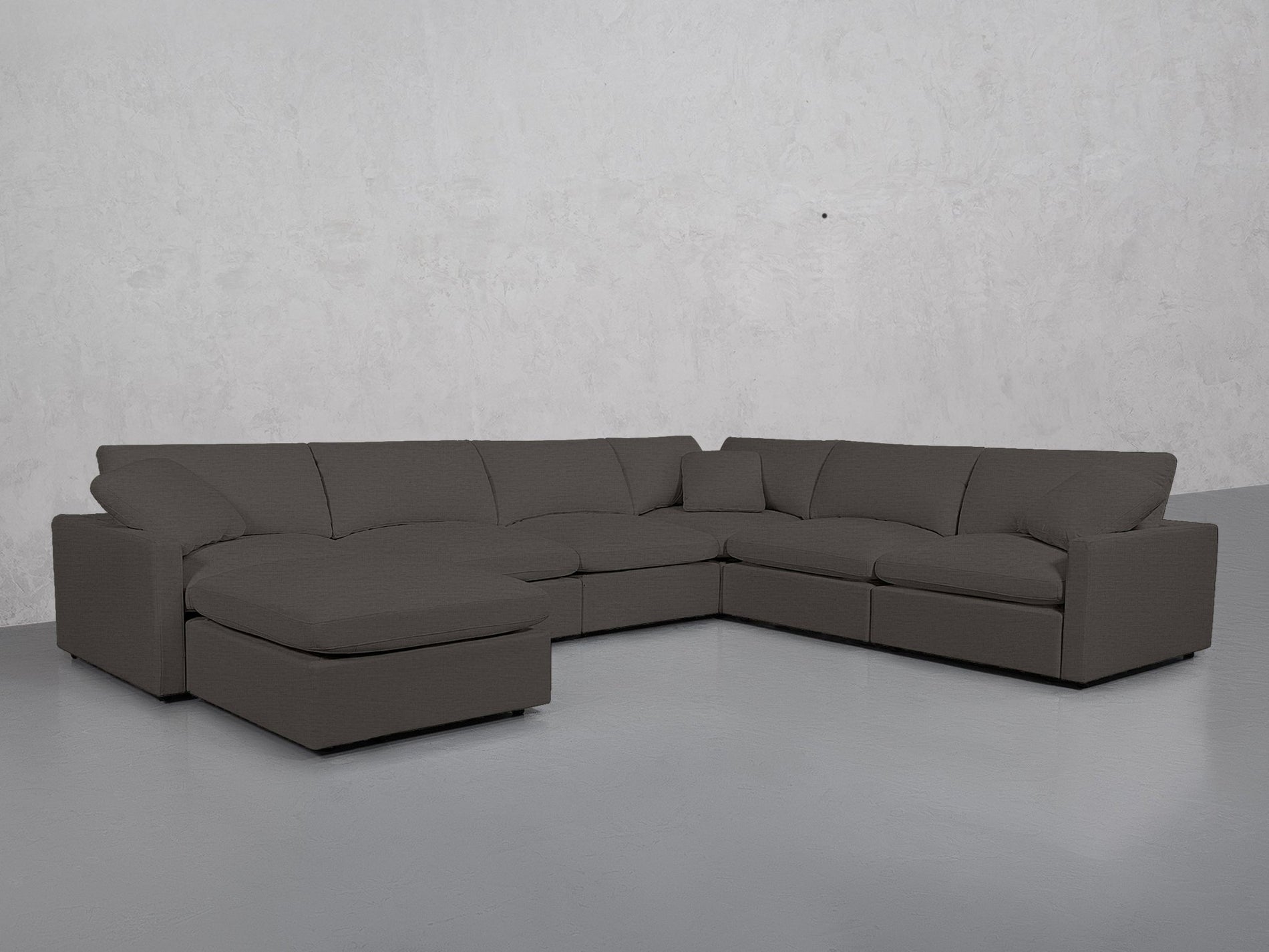 7-Seat Modular Chaise Corner Right Sectional (Thin Arms) - 7th Avenue