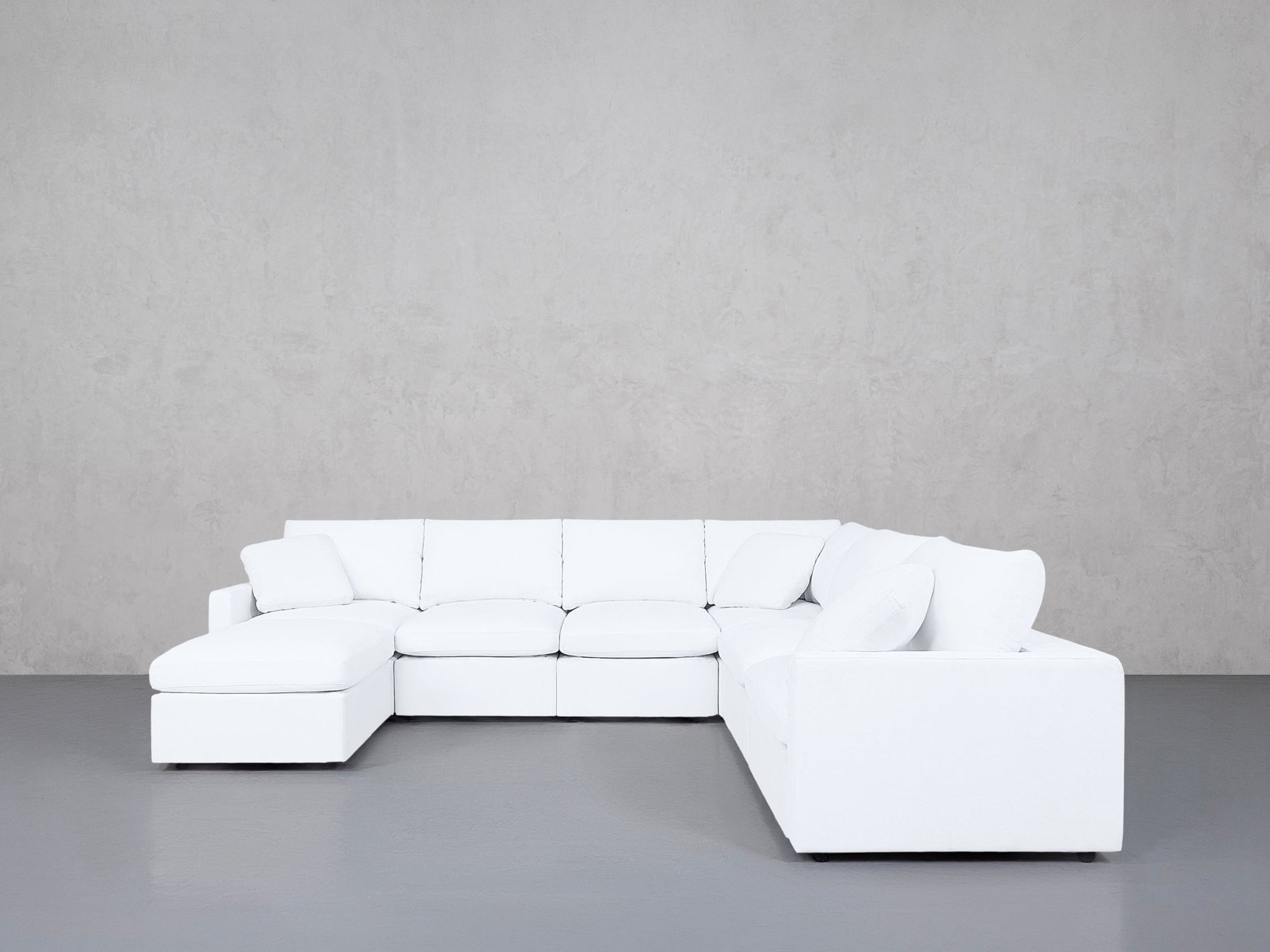 7-Seat Modular Chaise Corner Right Sectional (Thin Arms) - 7th Avenue