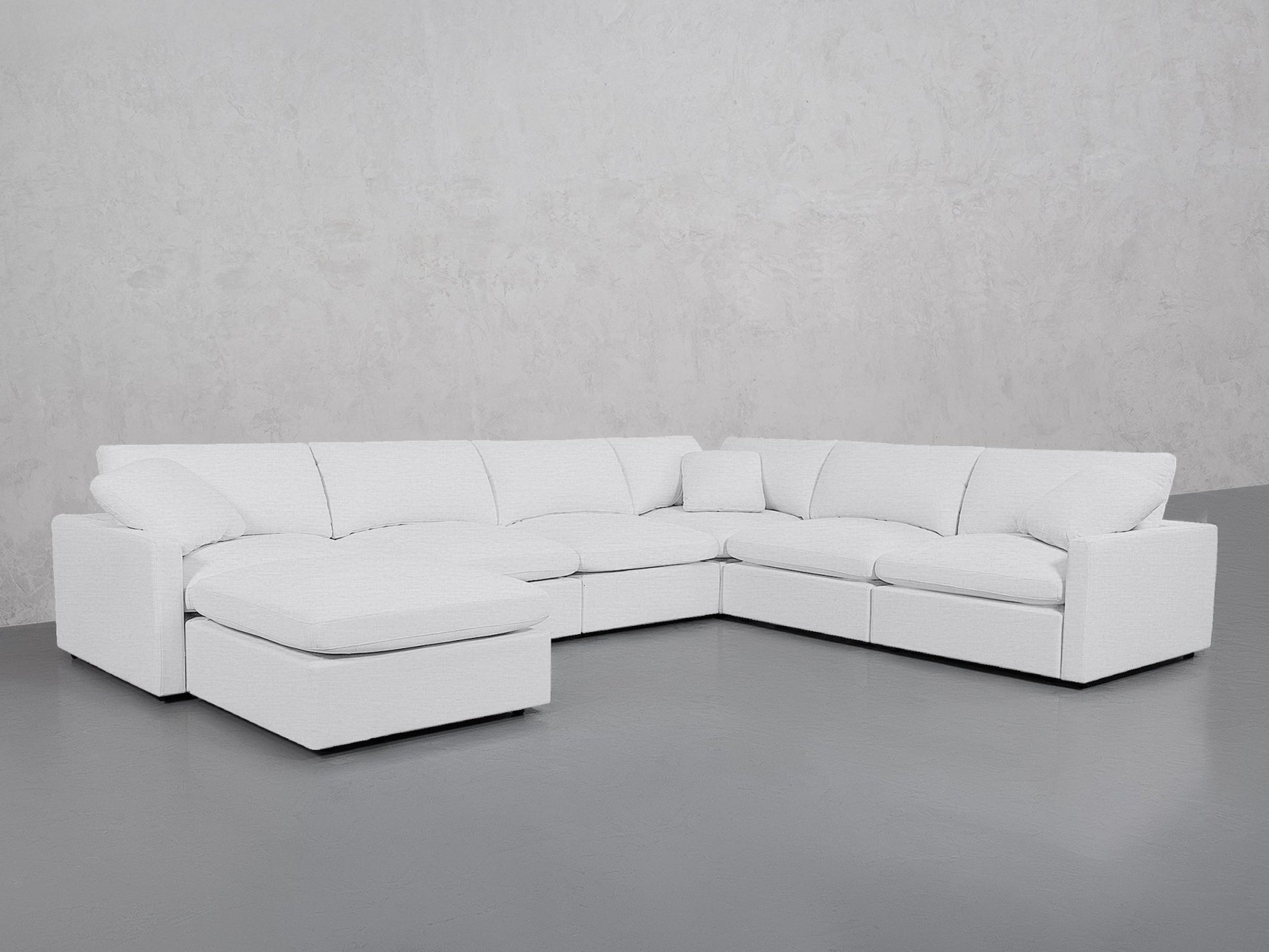 7-Seat Modular Chaise Corner Right Sectional (Thin Arms) - 7th Avenue