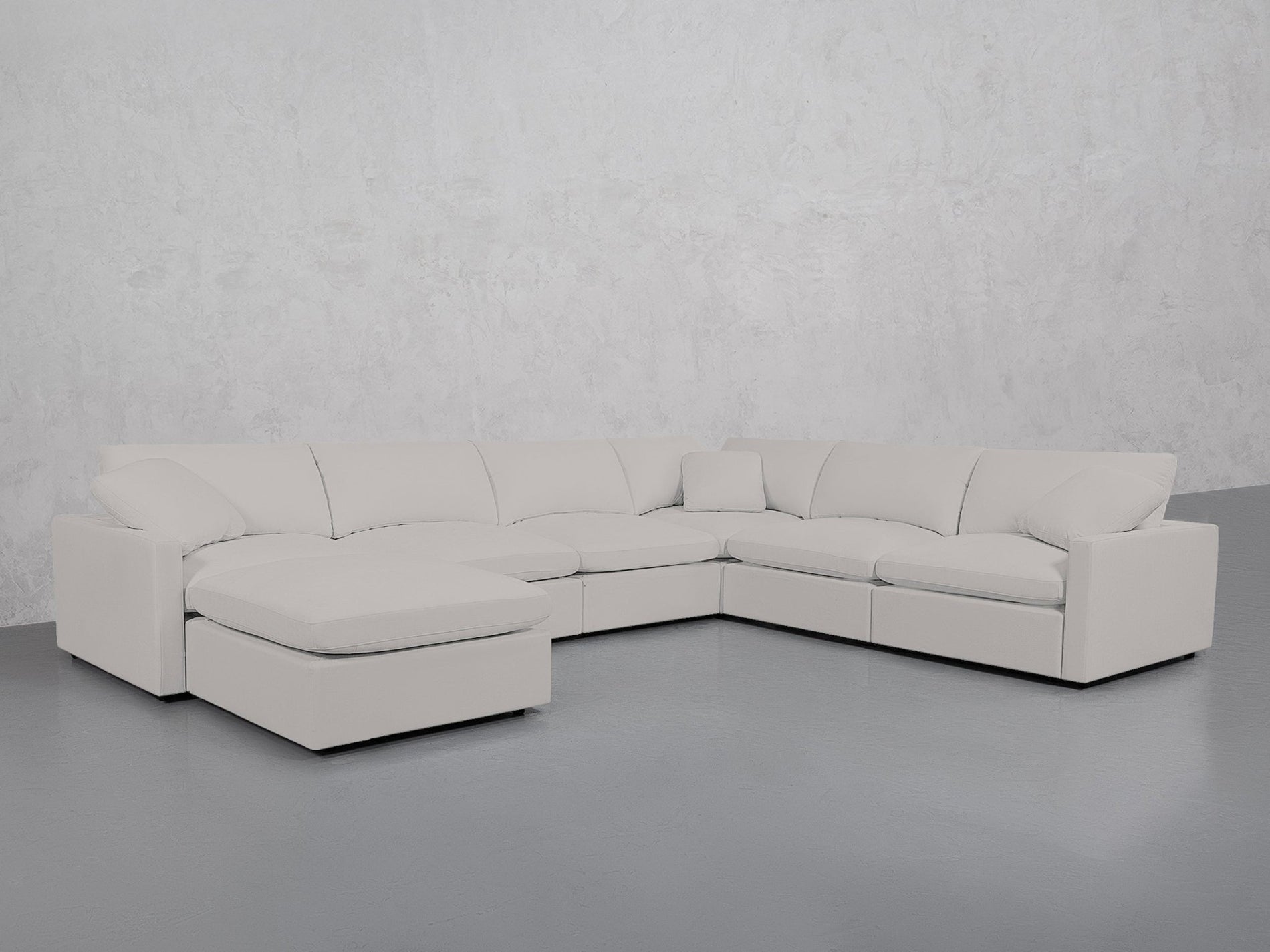 7-Seat Modular Chaise Corner Right Sectional (Thin Arms) - 7th Avenue