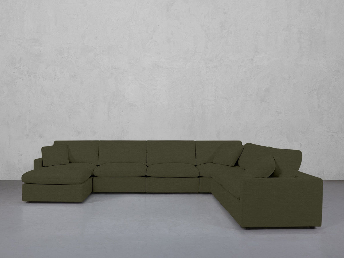 7-Seat Modular Chaise Corner Right Sectional (Thin Arms) - 7th Avenue