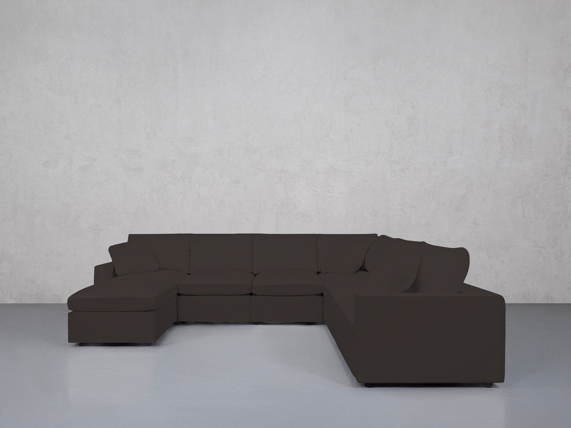 7-Seat Modular Chaise Corner Right Sectional (Thin Arms) - 7th Avenue