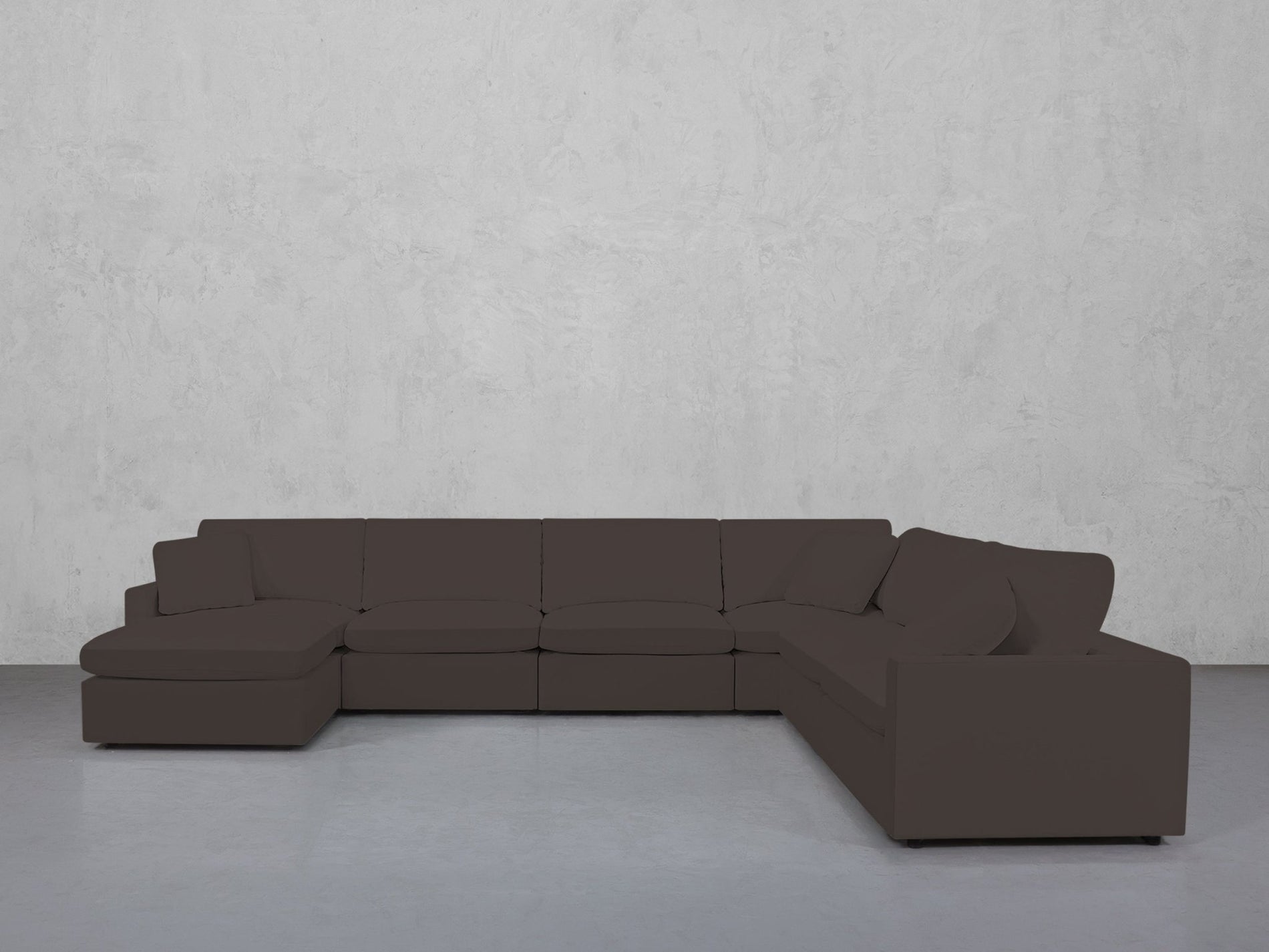 7-Seat Modular Chaise Corner Right Sectional (Thin Arms) - 7th Avenue