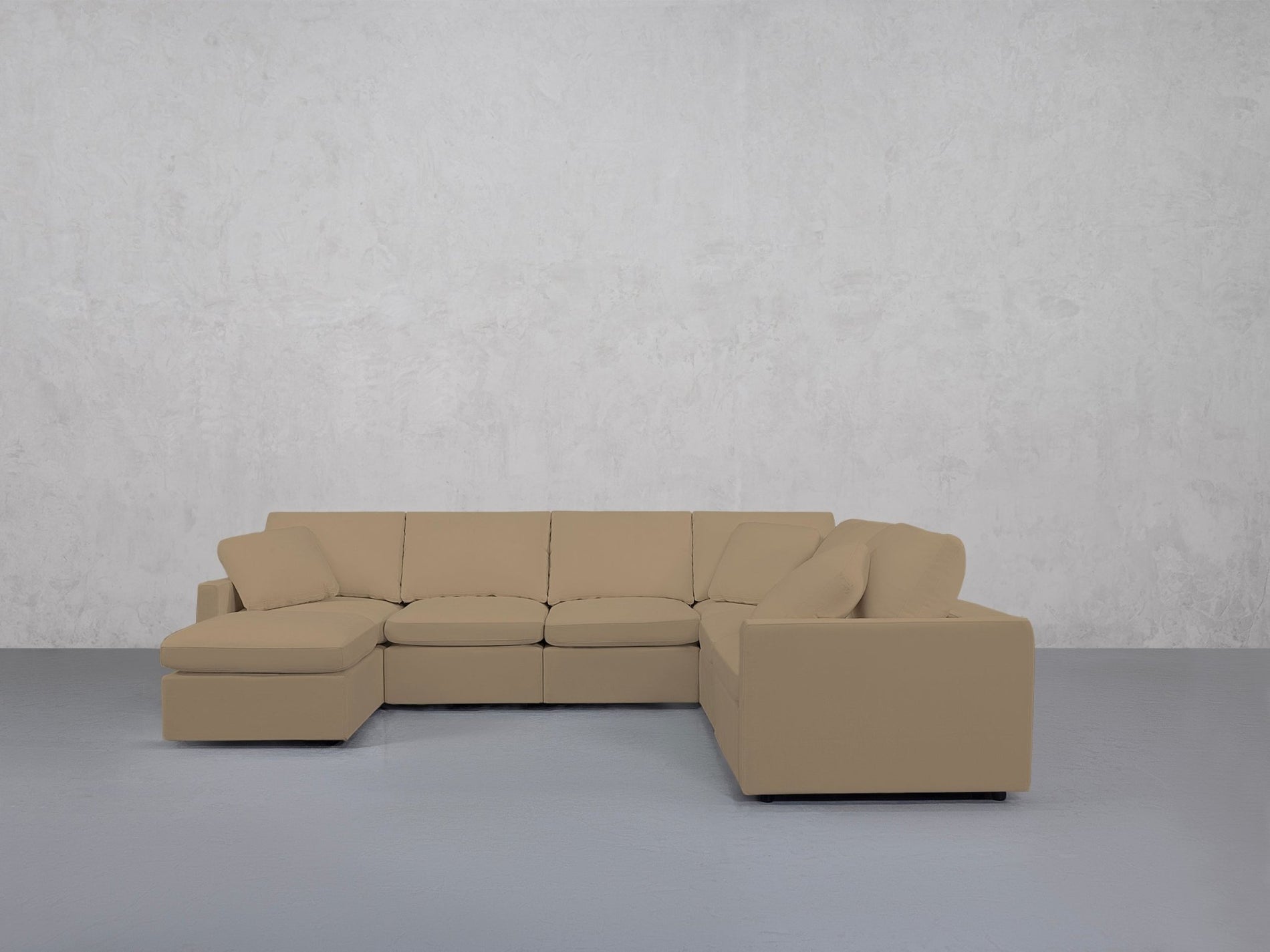 7-Seat Modular Chaise Corner Right Sectional (Thin Arms) - 7th Avenue