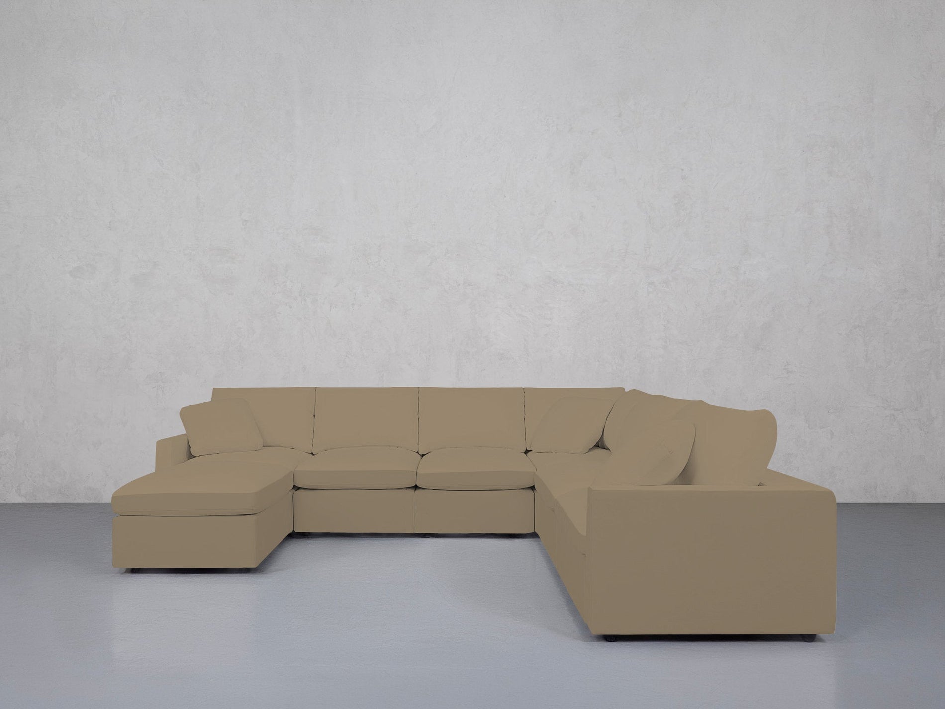 7-Seat Modular Chaise Corner Right Sectional (Thin Arms) - 7th Avenue