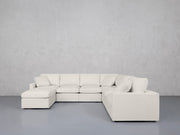 7-Seat Modular Chaise Corner Right Sectional (Thin Arms) - 7th Avenue
