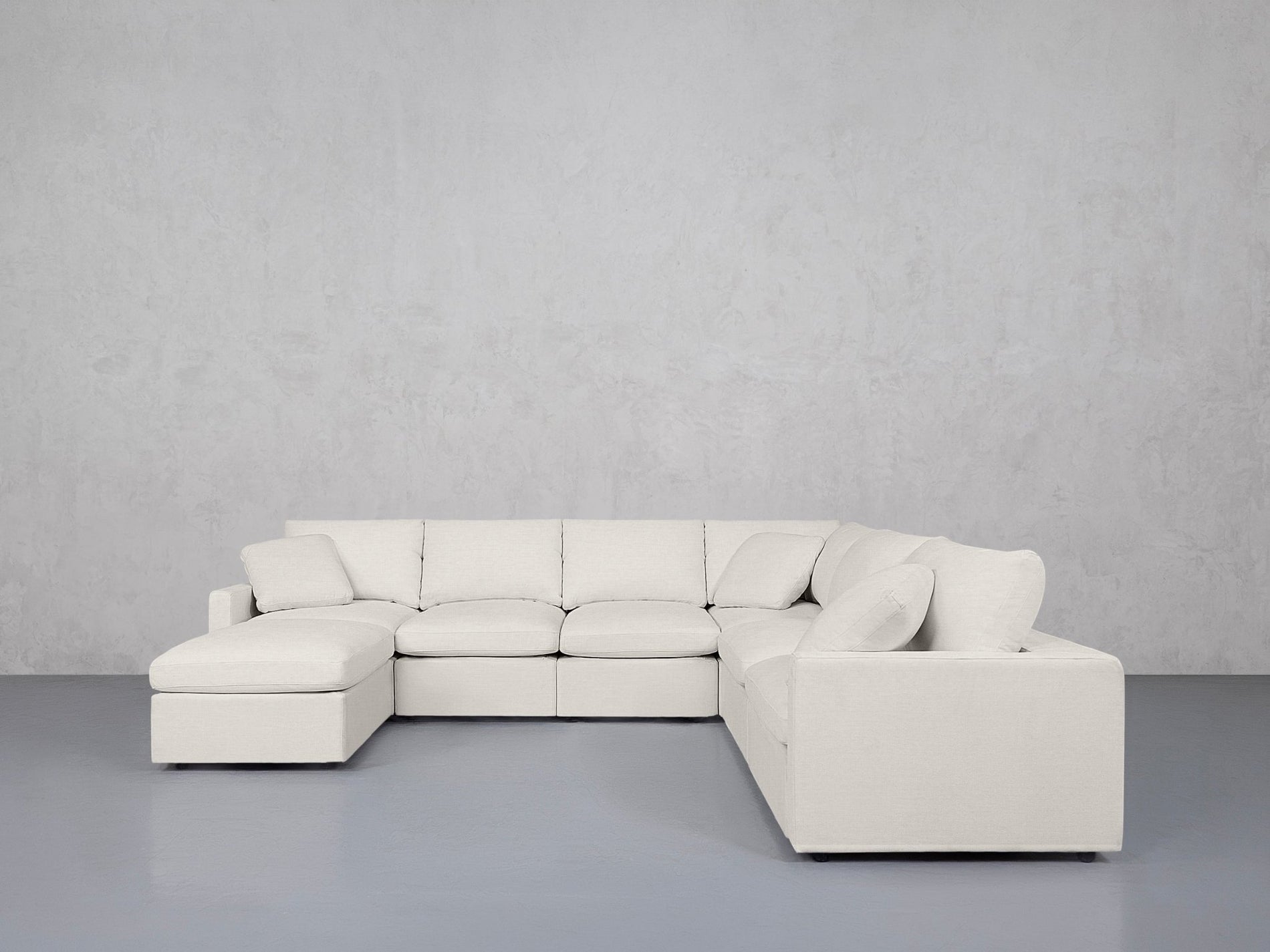 7-Seat Modular Chaise Corner Right Sectional (Thin Arms) - 7th Avenue
