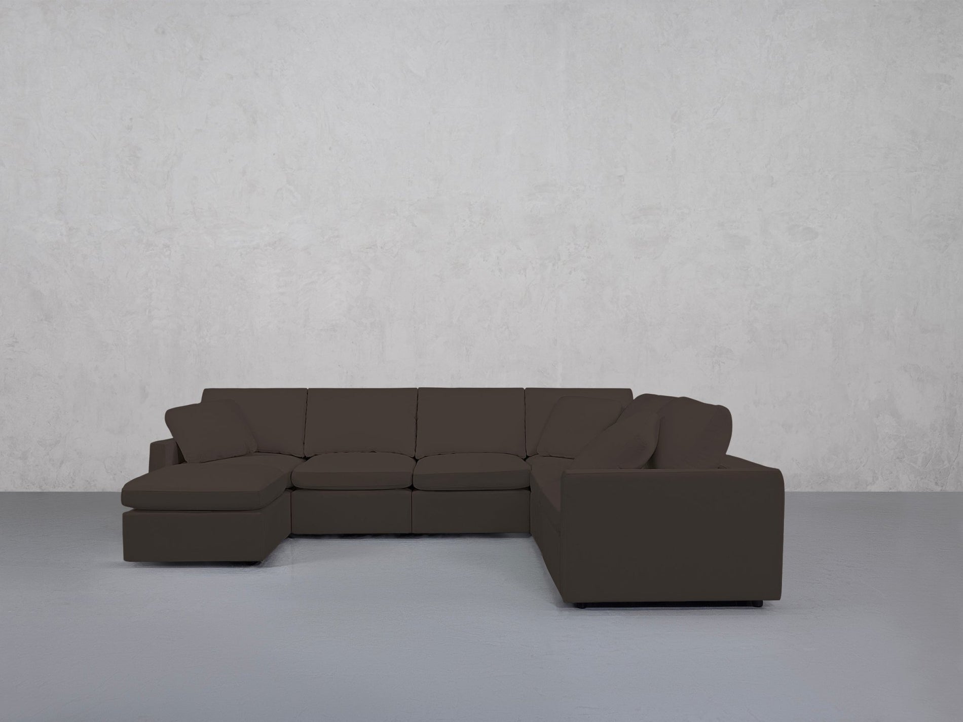 7-Seat Modular Chaise Corner Right Sectional (Thin Arms) - 7th Avenue