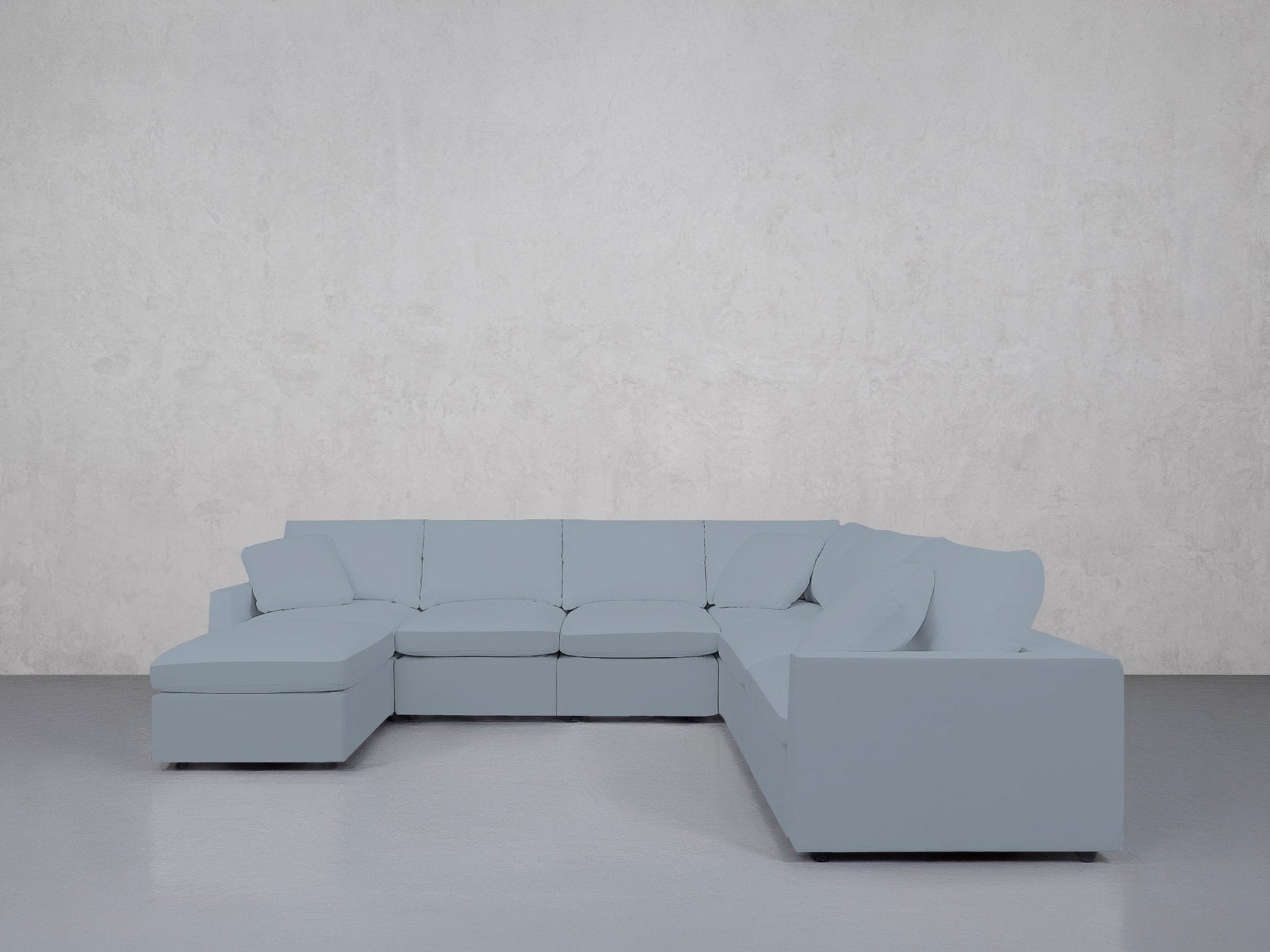 7-Seat Modular Chaise Corner Right Sectional (Thin Arms) - 7th Avenue