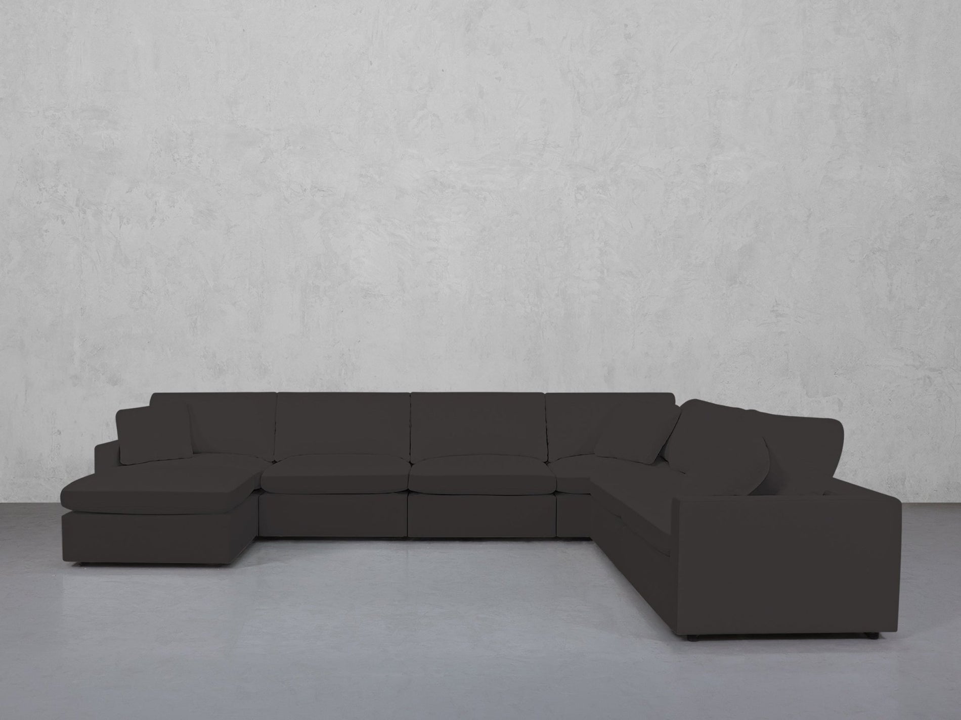7-Seat Modular Chaise Corner Right Sectional (Thin Arms) - 7th Avenue