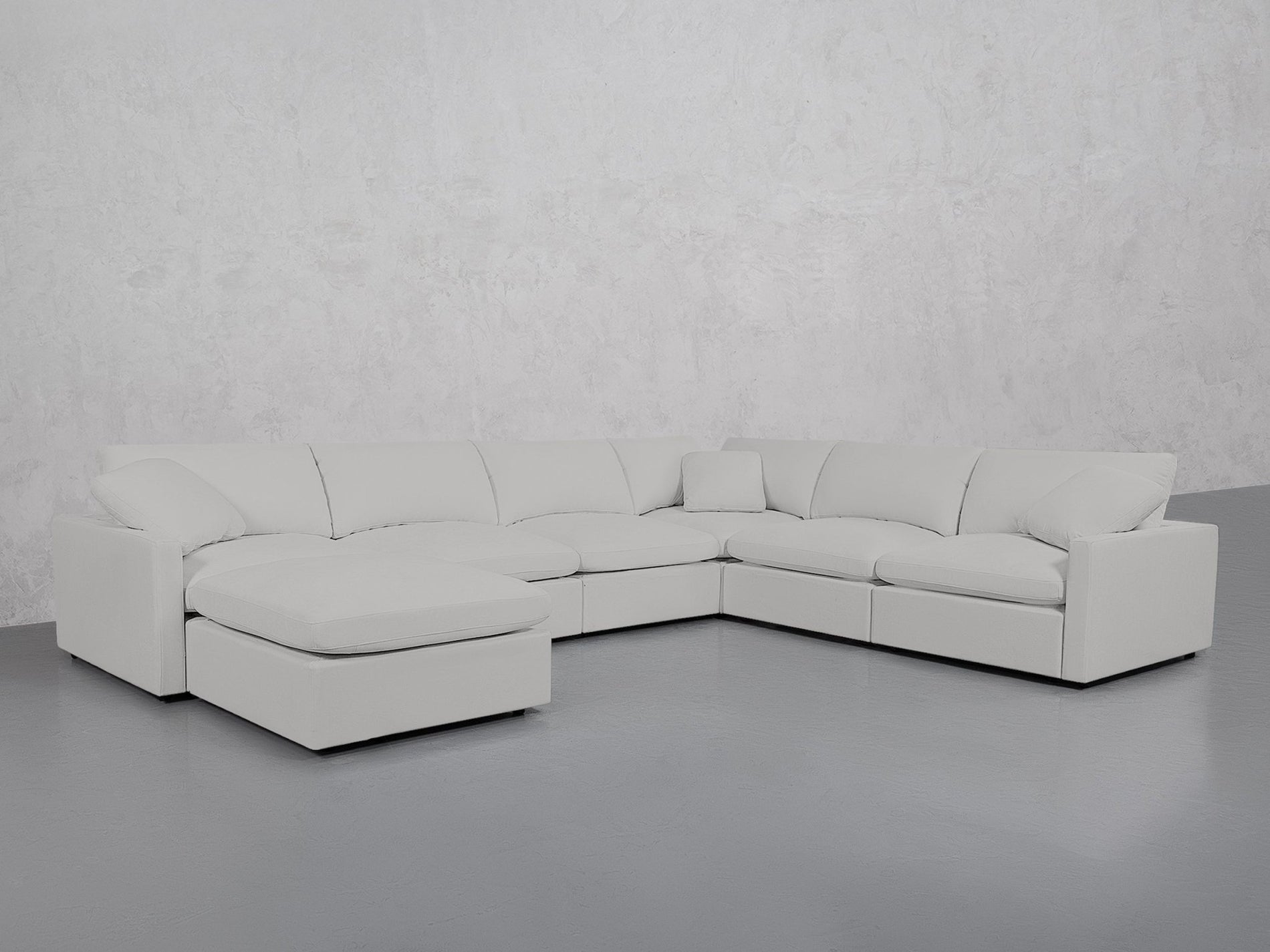 7-Seat Modular Chaise Corner Right Sectional (Thin Arms) - 7th Avenue