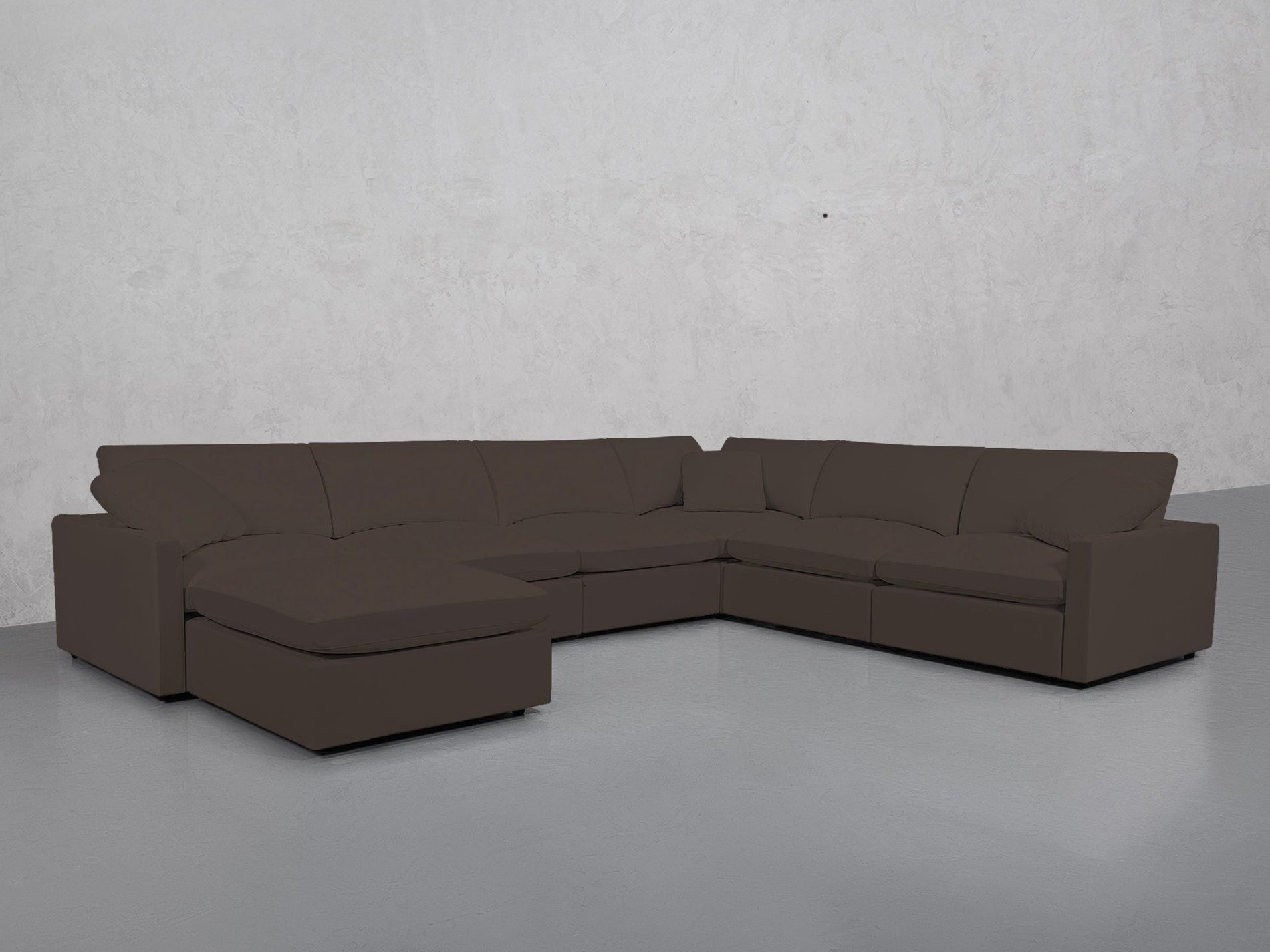 7-Seat Modular Chaise Corner Right Sectional (Thin Arms) - 7th Avenue