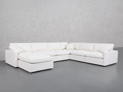 7-Seat Modular Chaise Corner Right Sectional (Thin Arms) - 7th Avenue