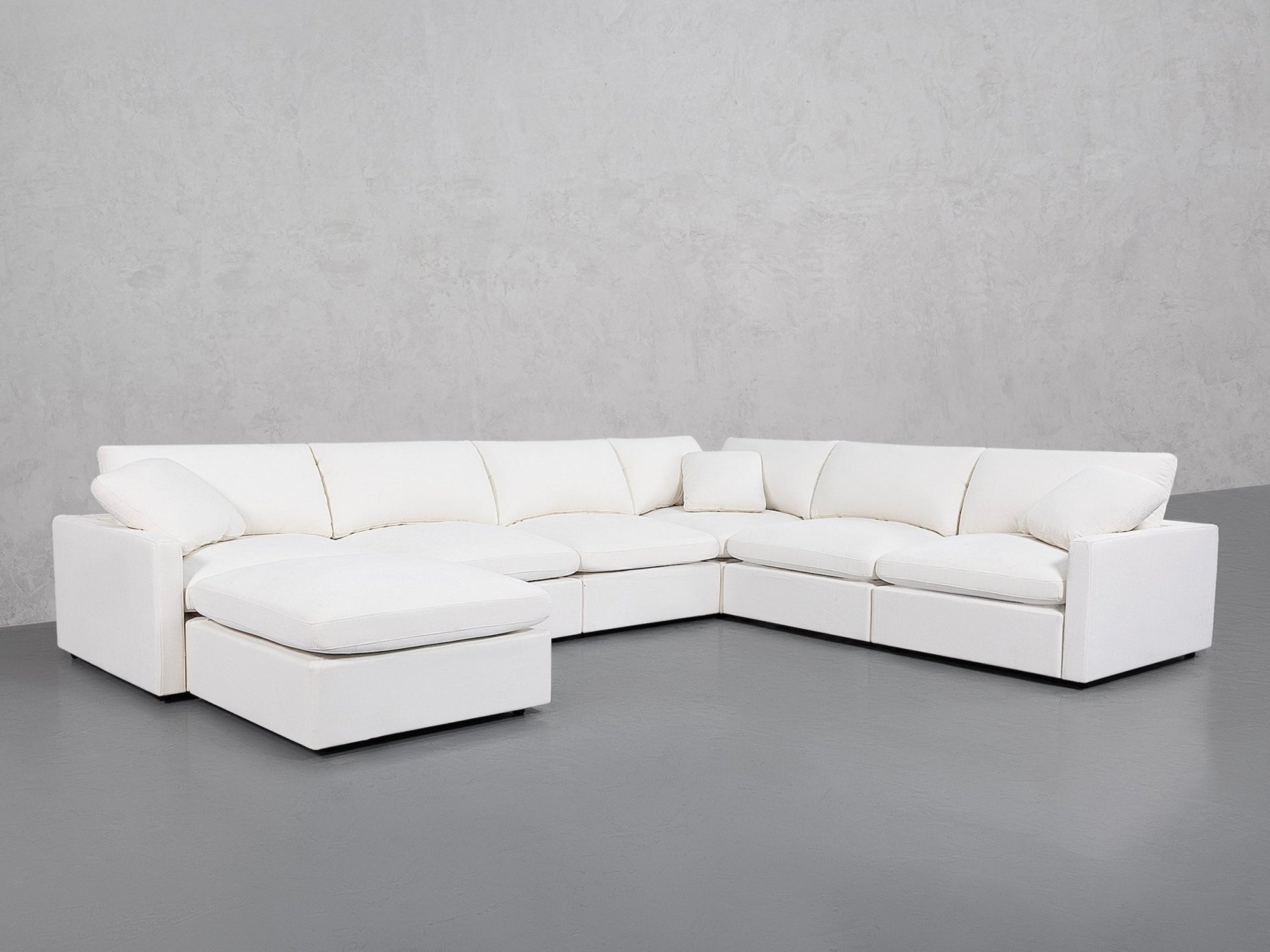 7-Seat Modular Chaise Corner Right Sectional (Thin Arms) - 7th Avenue