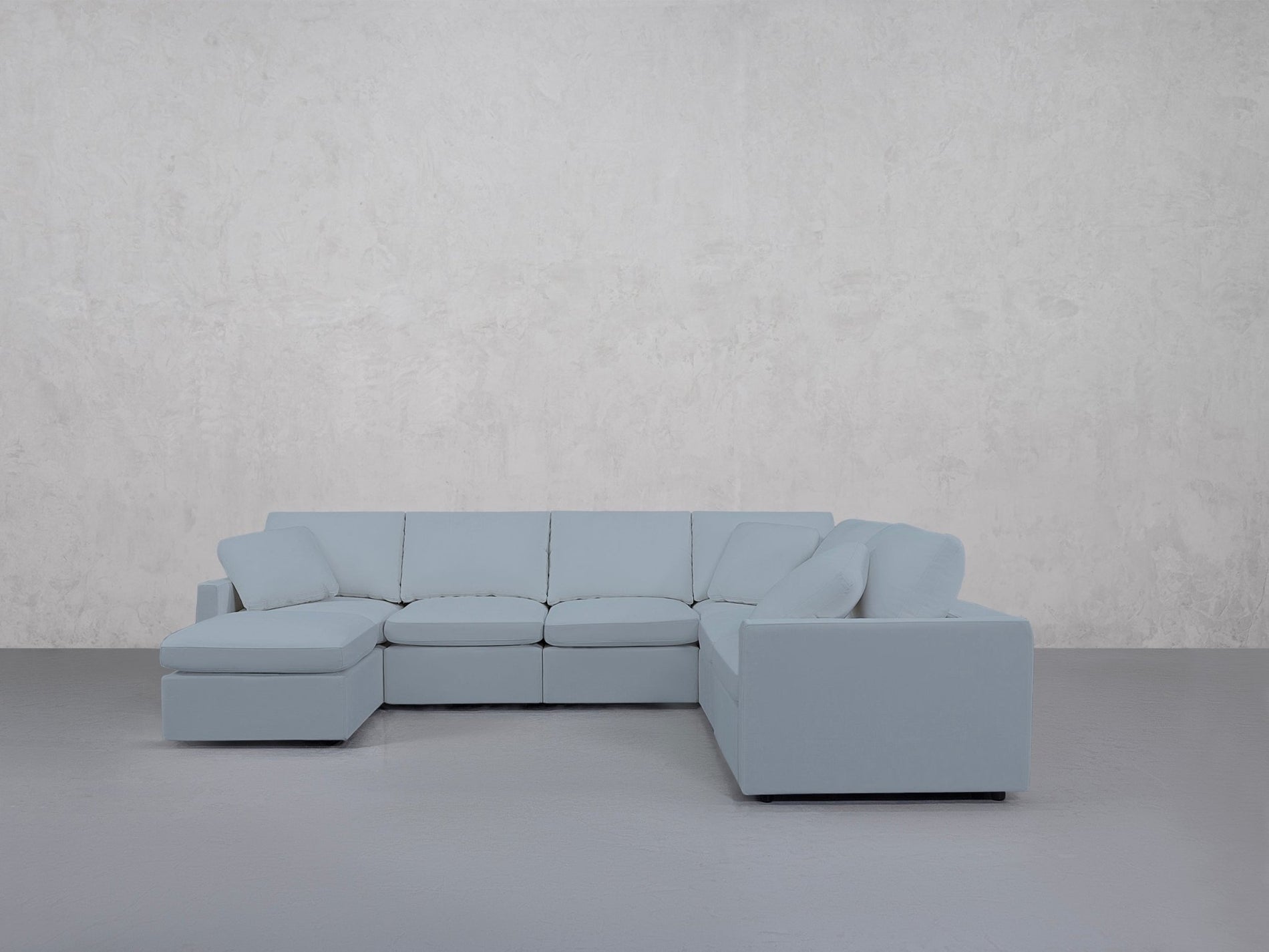 7-Seat Modular Chaise Corner Right Sectional (Thin Arms) - 7th Avenue