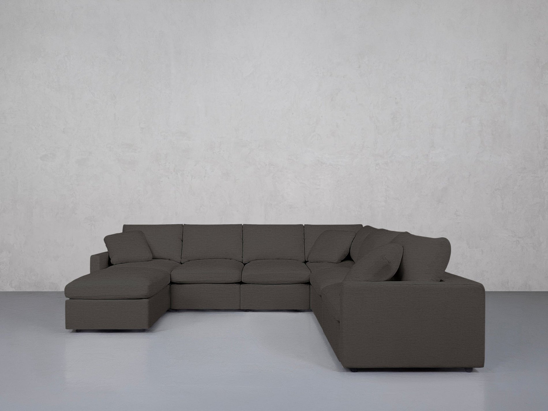 7-Seat Modular Chaise Corner Right Sectional (Thin Arms) - 7th Avenue