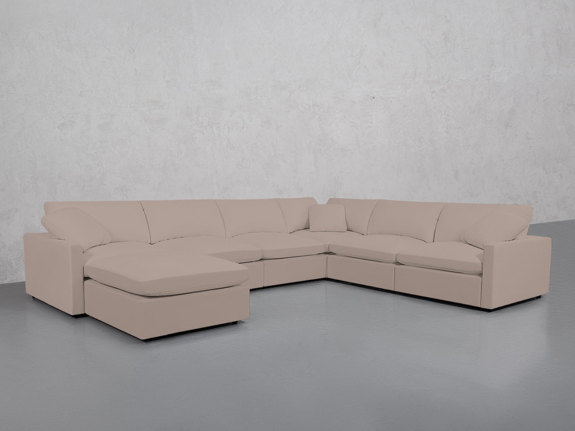 7-Seat Modular Chaise Corner Right Sectional (Thin Arms) - 7th Avenue