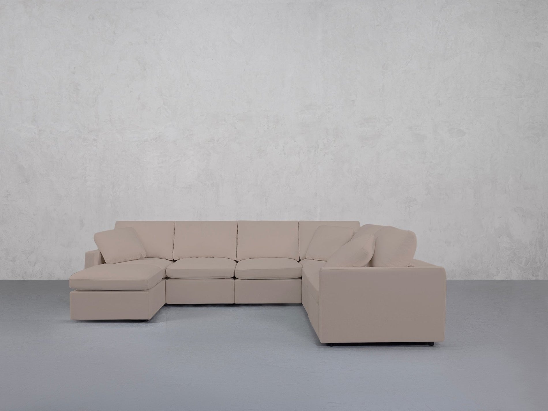 7-Seat Modular Chaise Corner Right Sectional (Thin Arms) - 7th Avenue
