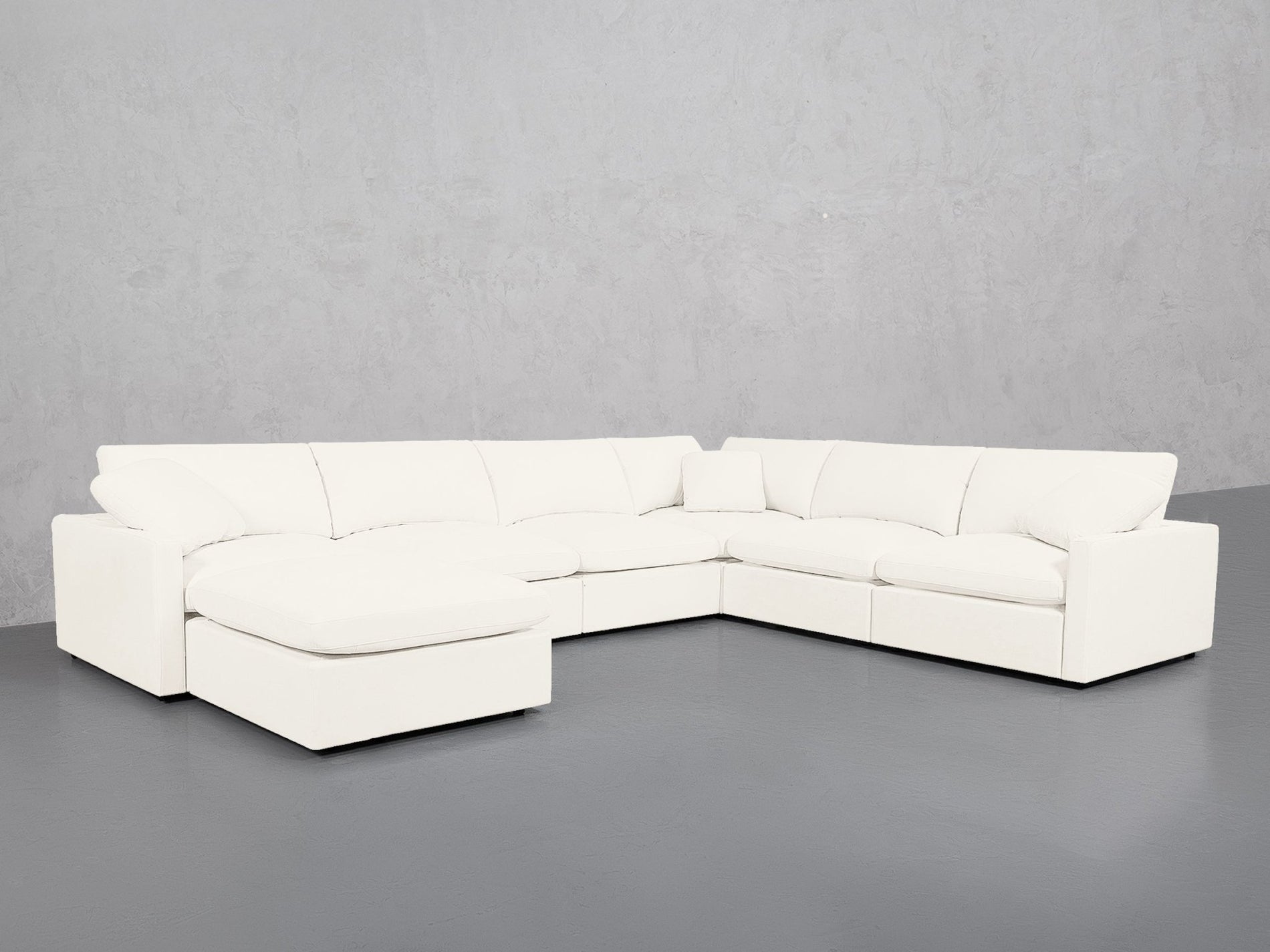 7-Seat Modular Chaise Corner Right Sectional (Thin Arms) - 7th Avenue