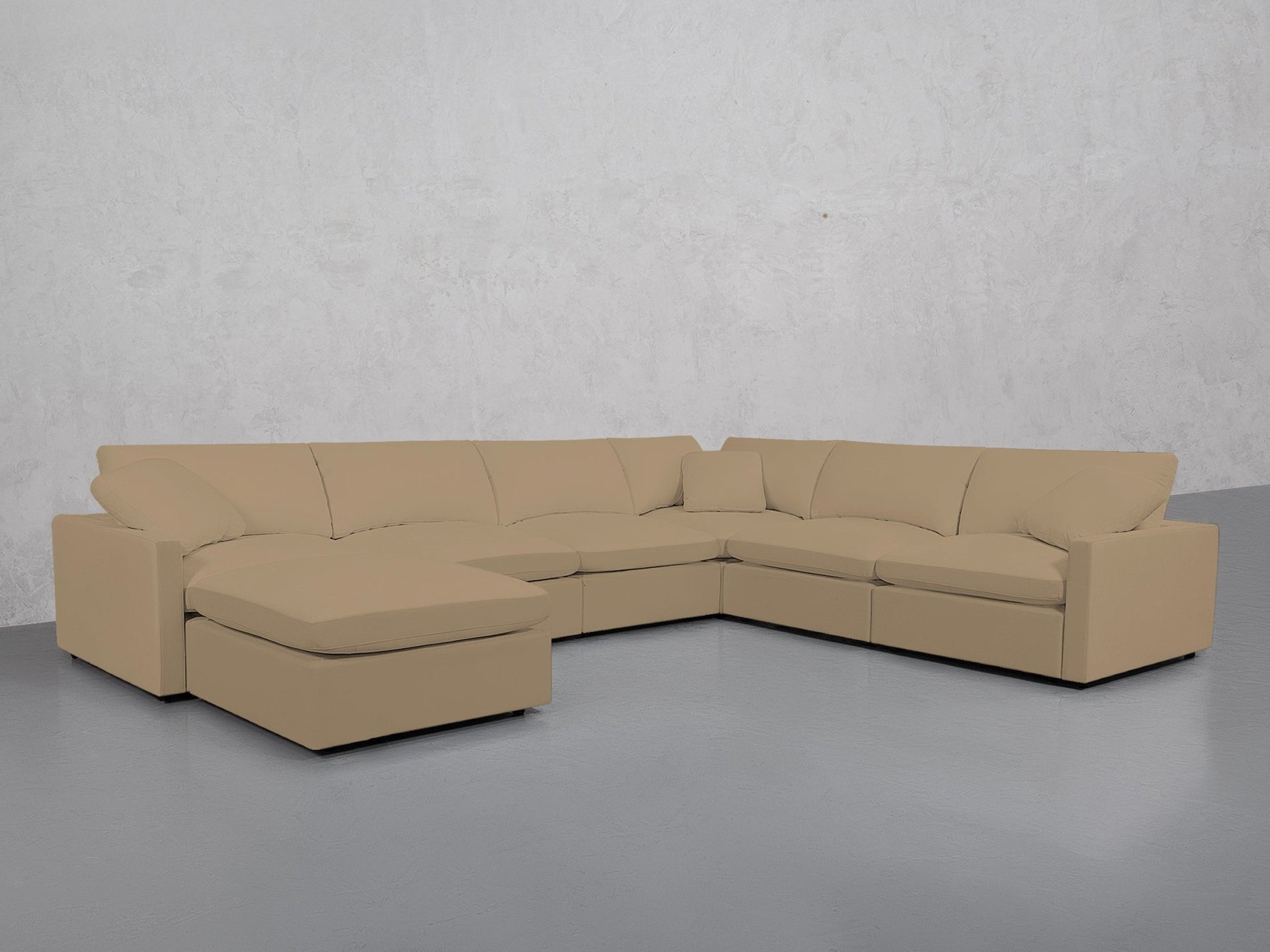 7-Seat Modular Chaise Corner Right Sectional (Thin Arms) - 7th Avenue