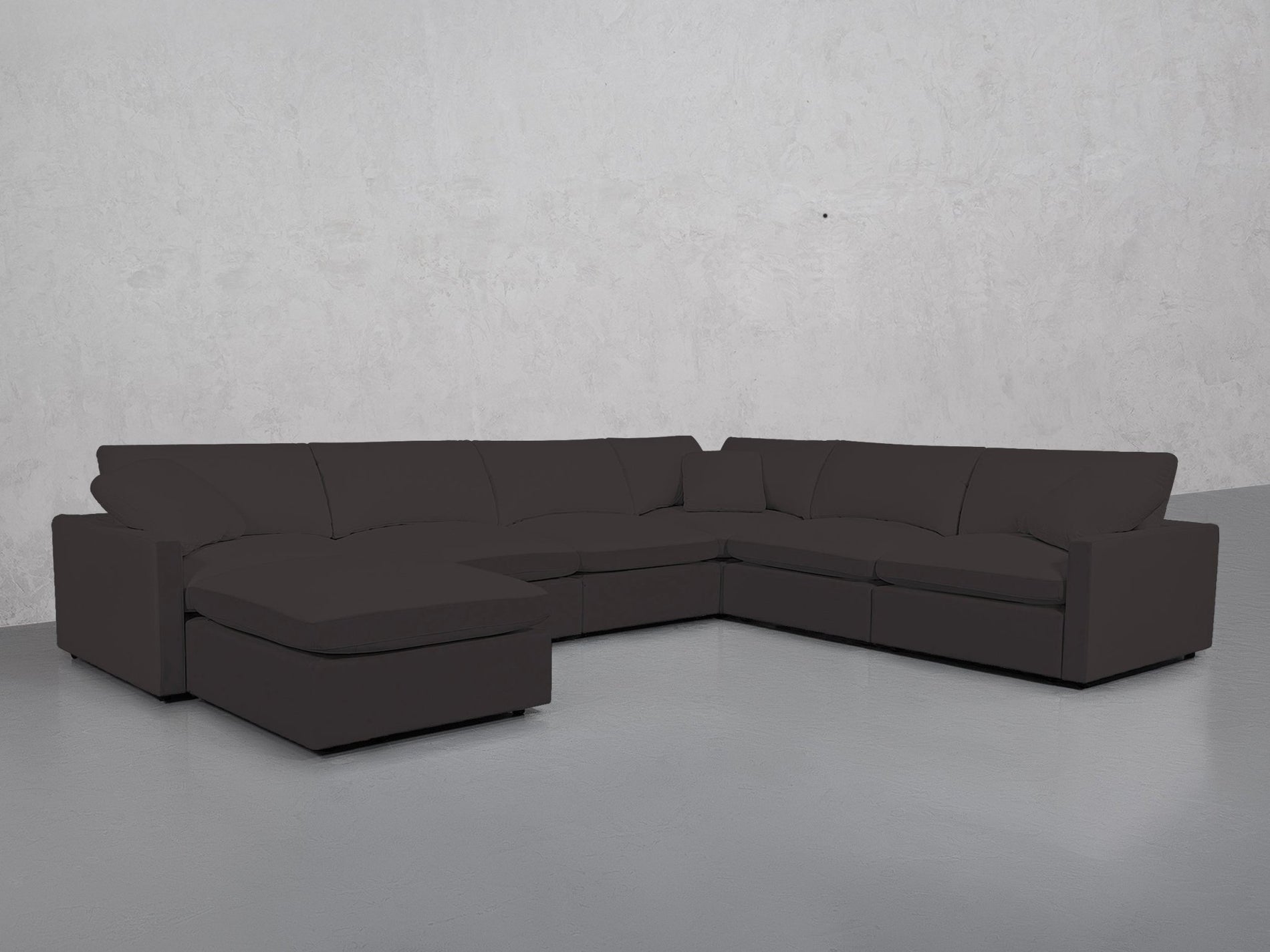 7-Seat Modular Chaise Corner Right Sectional (Thin Arms) - 7th Avenue