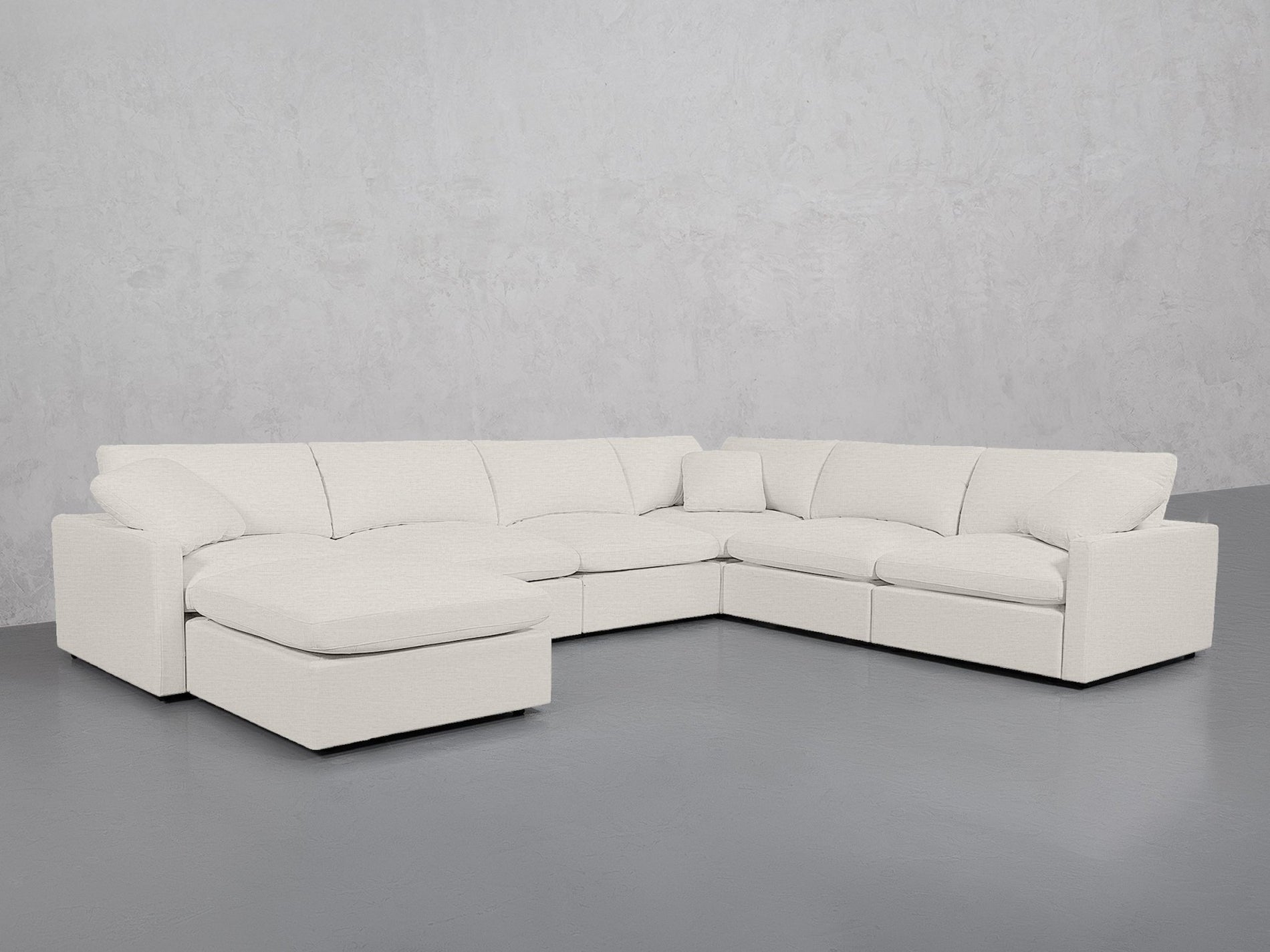 7-Seat Modular Chaise Corner Right Sectional (Thin Arms) - 7th Avenue