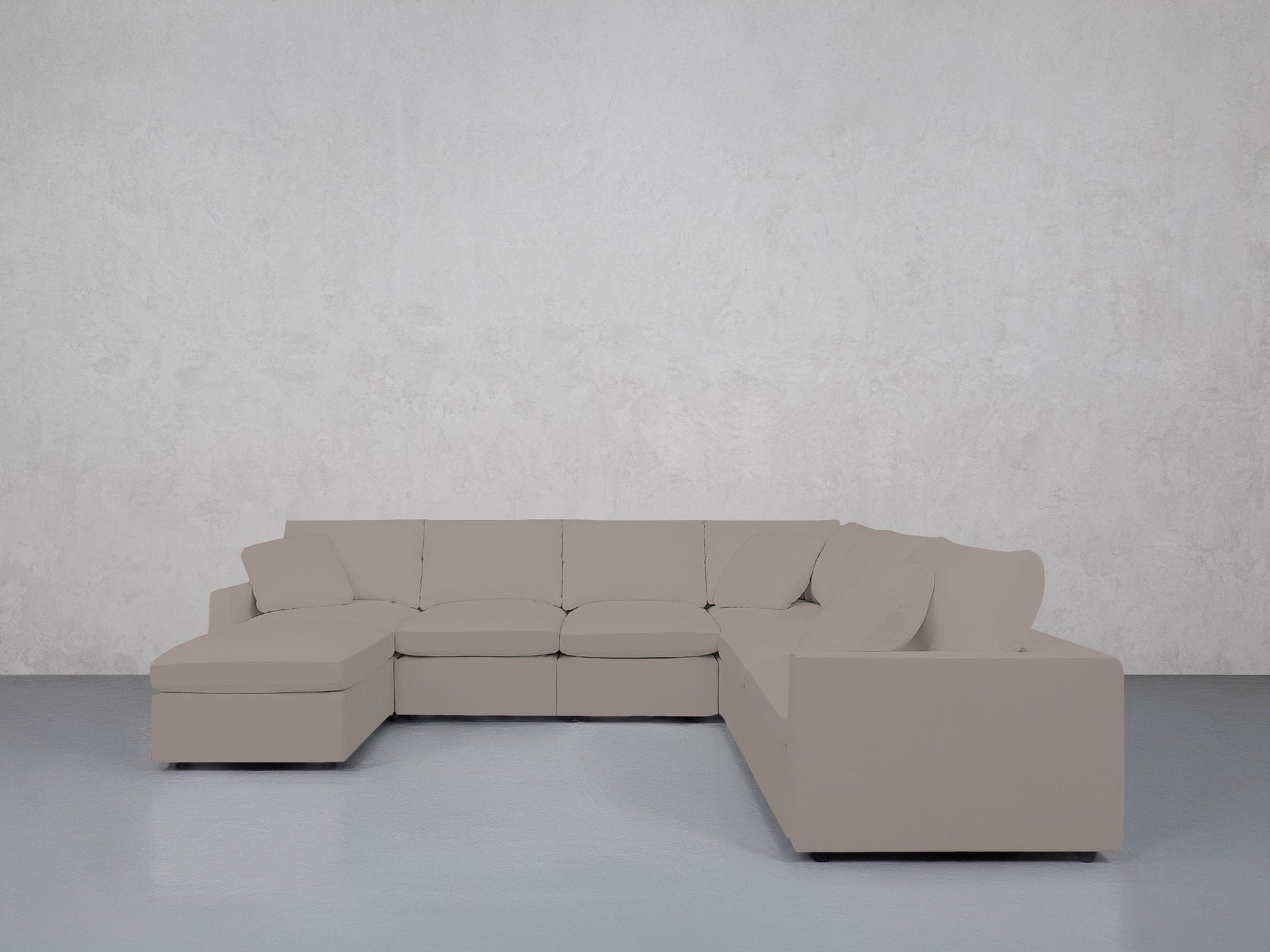 7-Seat Modular Chaise Corner Right Sectional (Thin Arms) - 7th Avenue
