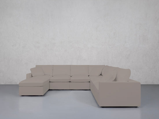 7-Seat Modular Chaise Corner Right Sectional (Thin Arms) - 7th Avenue