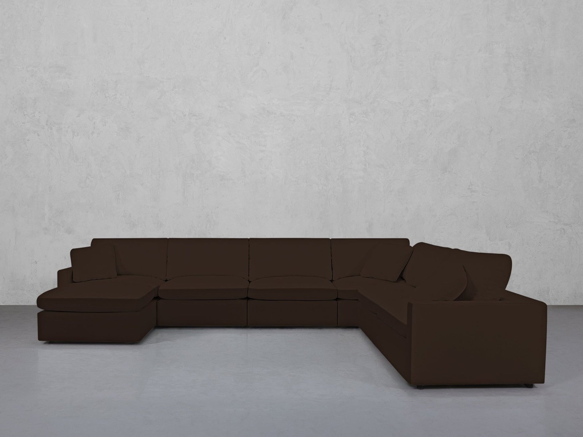 7-Seat Modular Chaise Corner Right Sectional (Thin Arms) - 7th Avenue