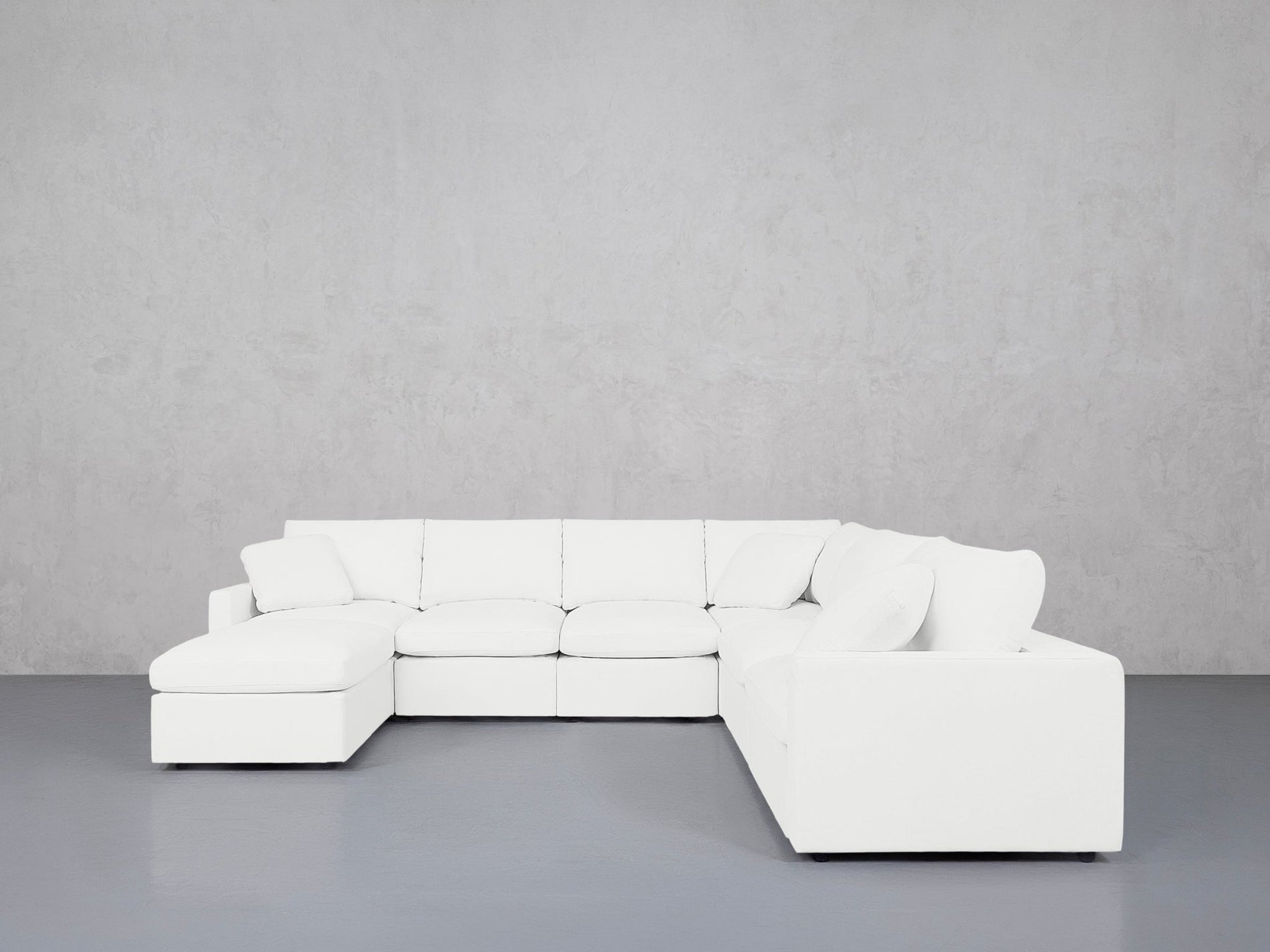 7-Seat Modular Chaise Corner Right Sectional (Thin Arms) - 7th Avenue