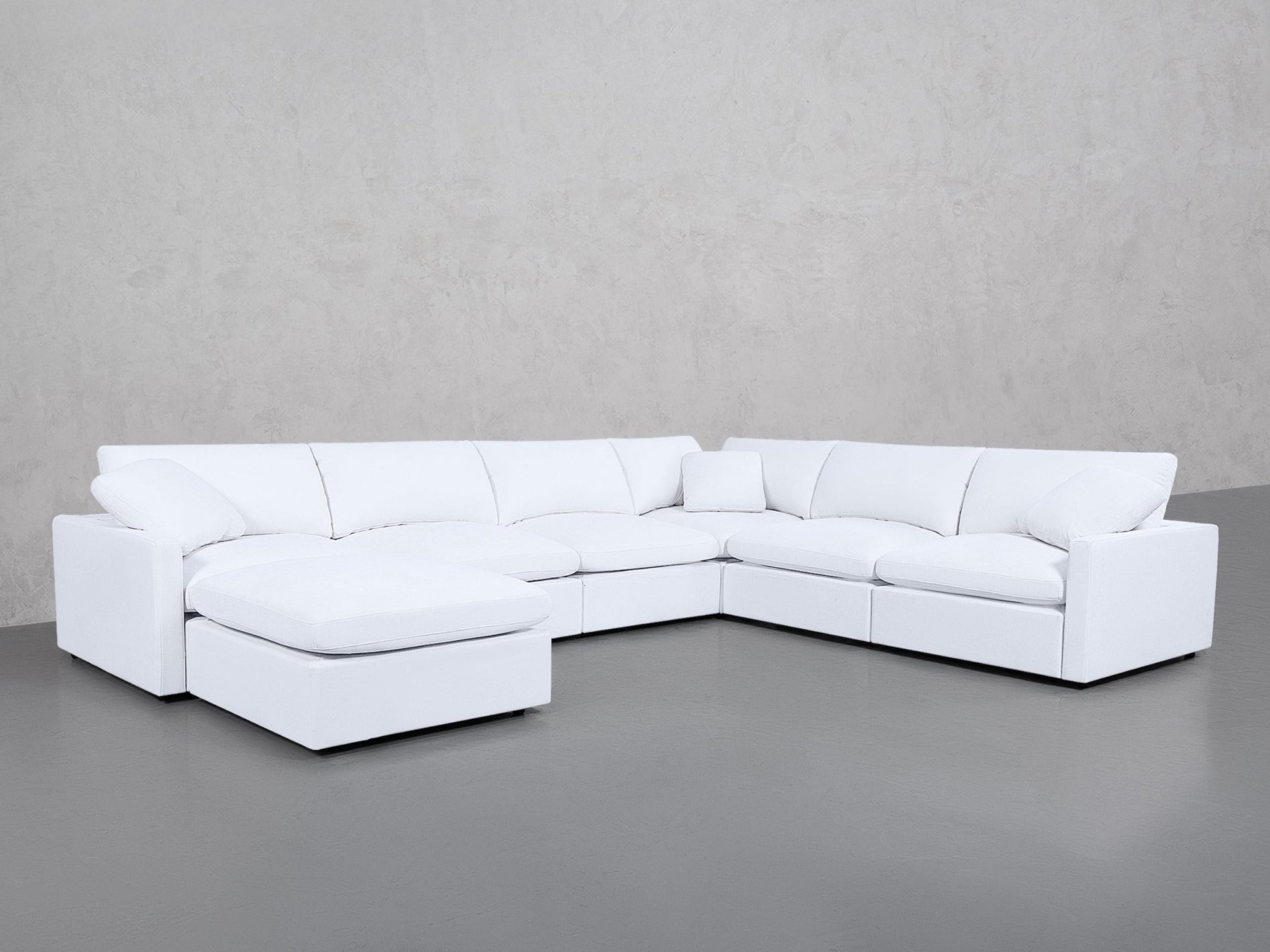 7-Seat Modular Chaise Corner Right Sectional (Thin Arms) - 7th Avenue