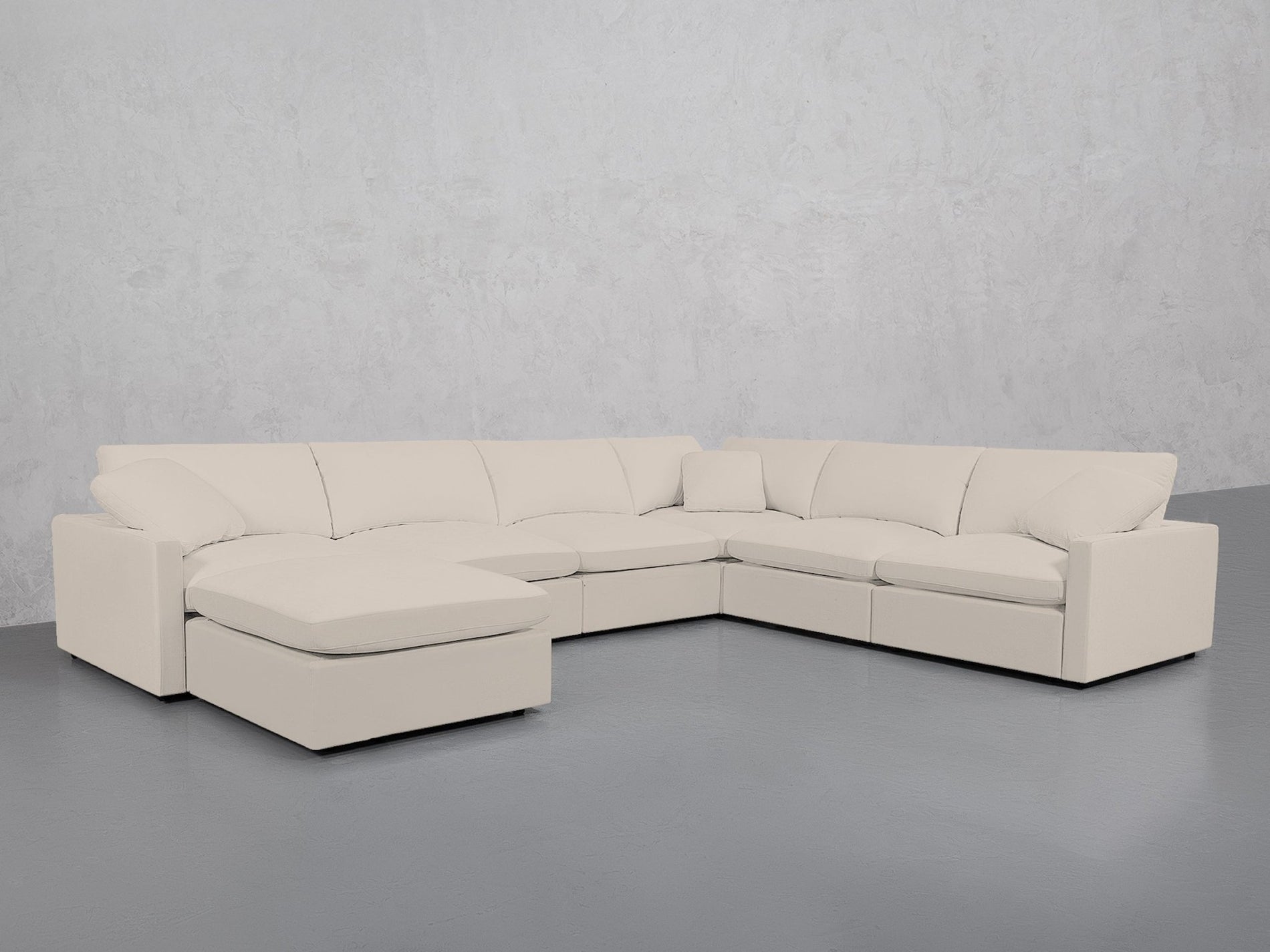7-Seat Modular Chaise Corner Right Sectional (Thin Arms) - 7th Avenue