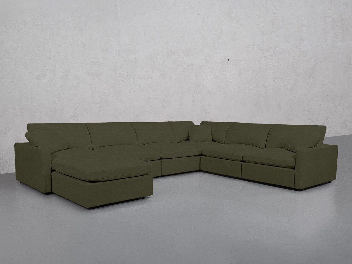 7-Seat Modular Chaise Corner Right Sectional (Thin Arms) - 7th Avenue