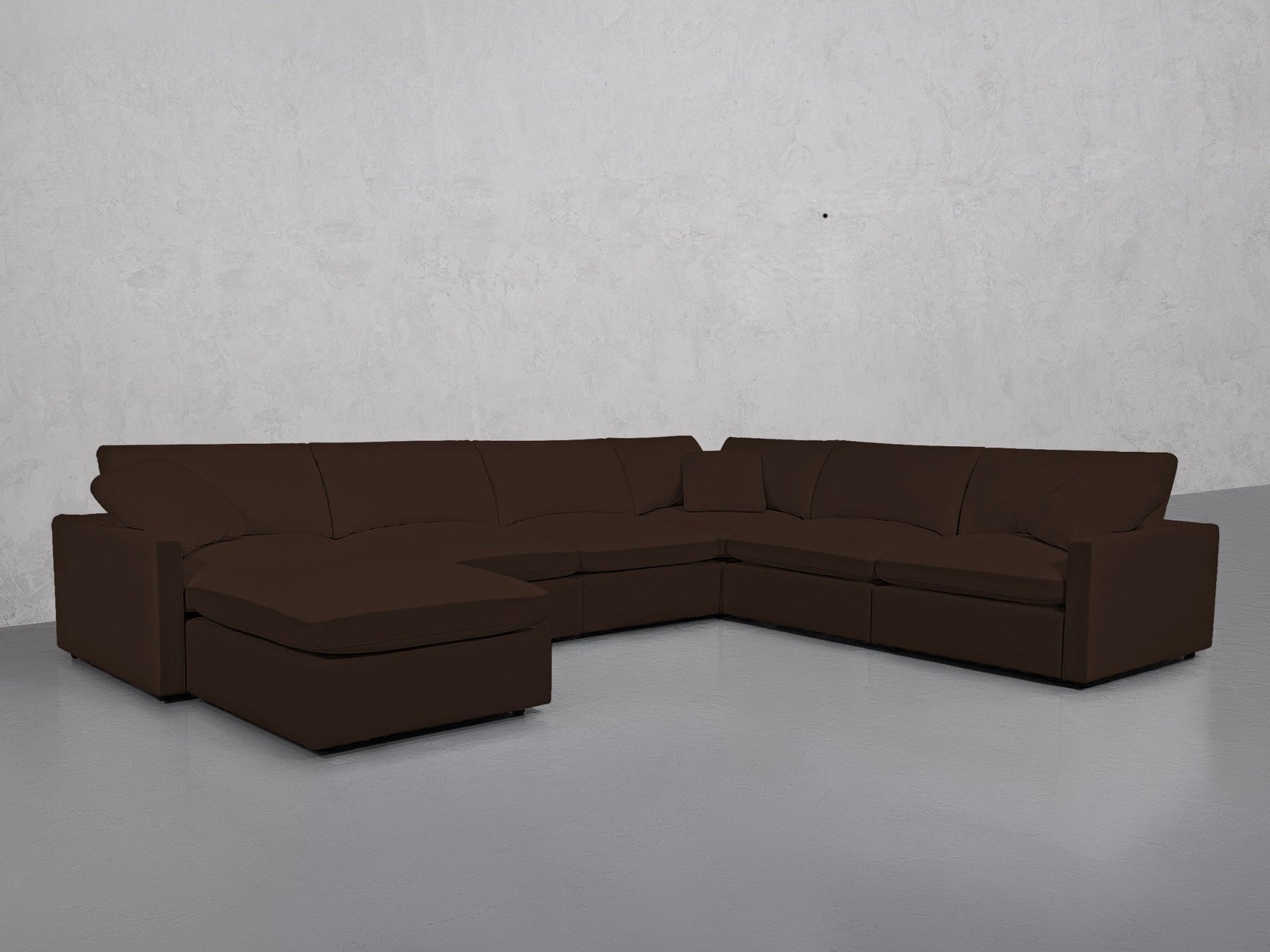 7-Seat Modular Chaise Corner Right Sectional (Thin Arms) - 7th Avenue