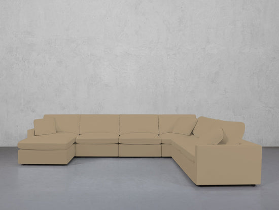 7-Seat Modular Chaise Corner Right Sectional (Thin Arms) - 7th Avenue