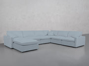 7-Seat Modular Chaise Corner Right Sectional (Thin Arms) - 7th Avenue