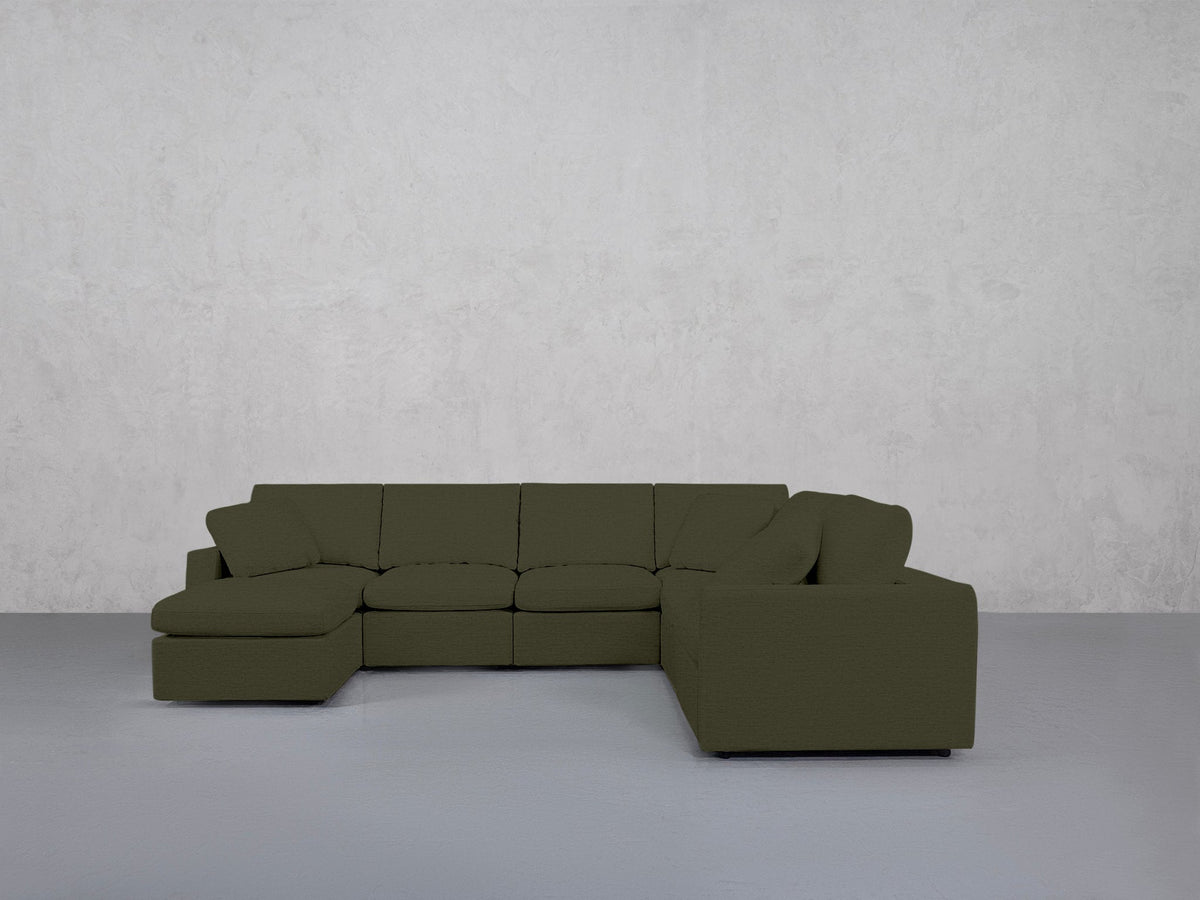 7-Seat Modular Chaise Corner Right Sectional (Thin Arms) - 7th Avenue