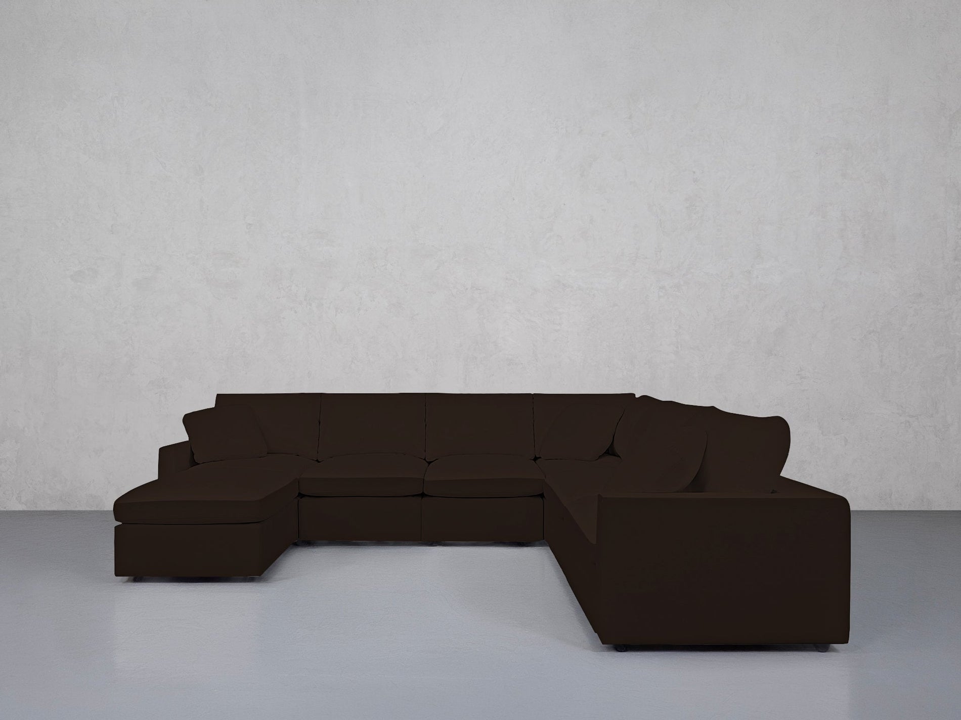 7-Seat Modular Chaise Corner Right Sectional (Thin Arms) - 7th Avenue