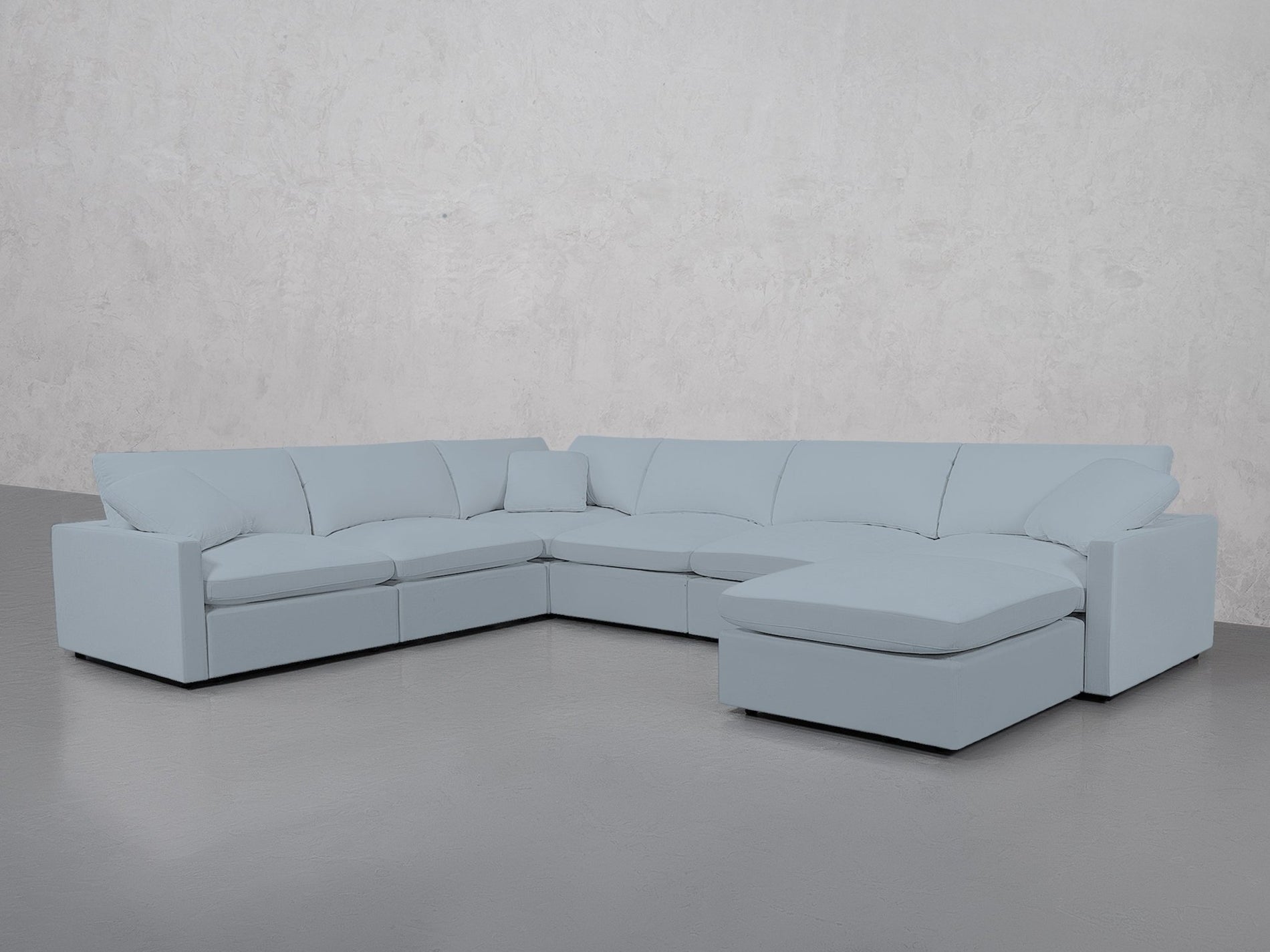 7-Seat Modular Chaise Corner Sectional (Thin Arms) - 7th Avenue