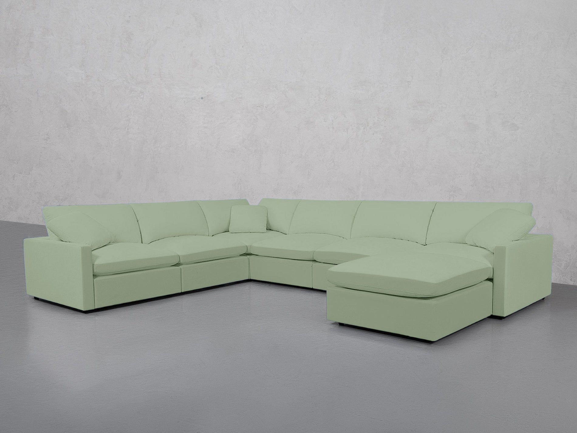 7-Seat Modular Chaise Corner Sectional (Thin Arms) - 7th Avenue
