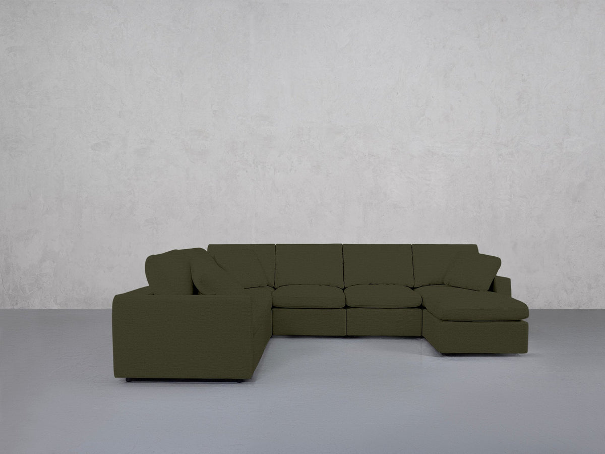 7-Seat Modular Chaise Corner Sectional (Thin Arms) - 7th Avenue