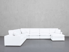 7-Seat Modular Chaise Corner Sectional (Thin Arms)