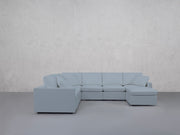 7-Seat Modular Chaise Corner Sectional (Thin Arms) - 7th Avenue
