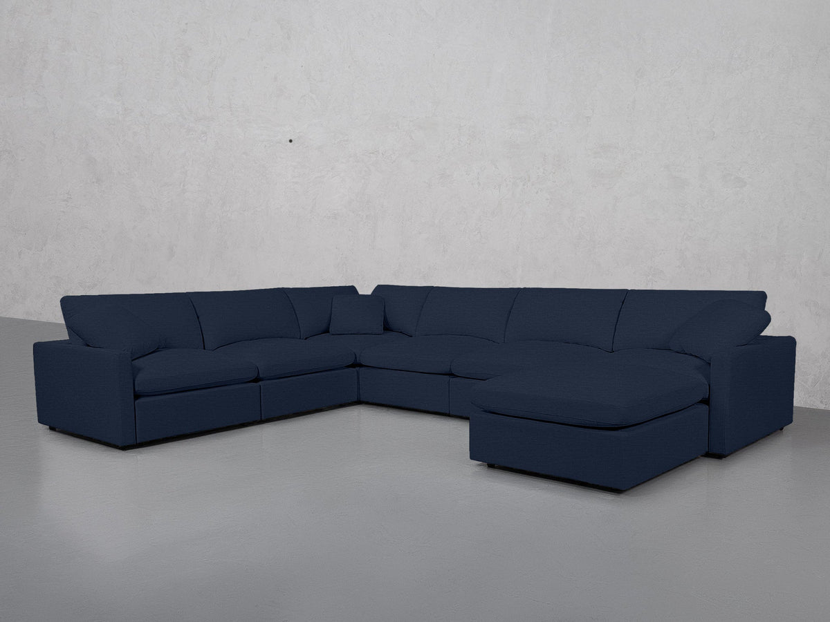 7-Seat Modular Chaise Corner Sectional (Thin Arms) - 7th Avenue