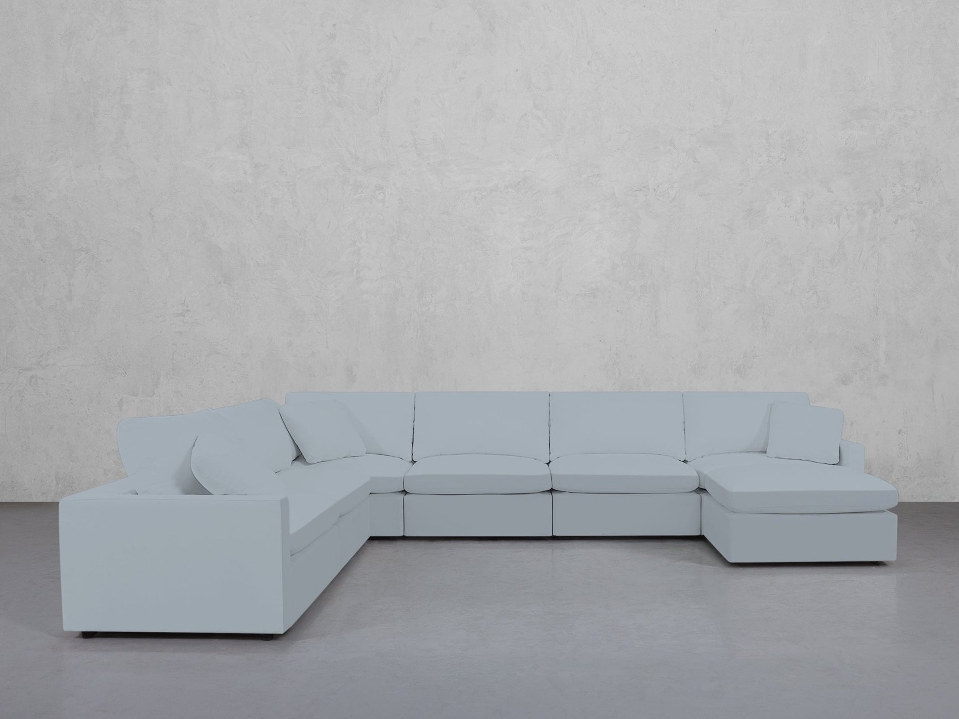 7-Seat Modular Chaise Corner Sectional (Thin Arms) - 7th Avenue