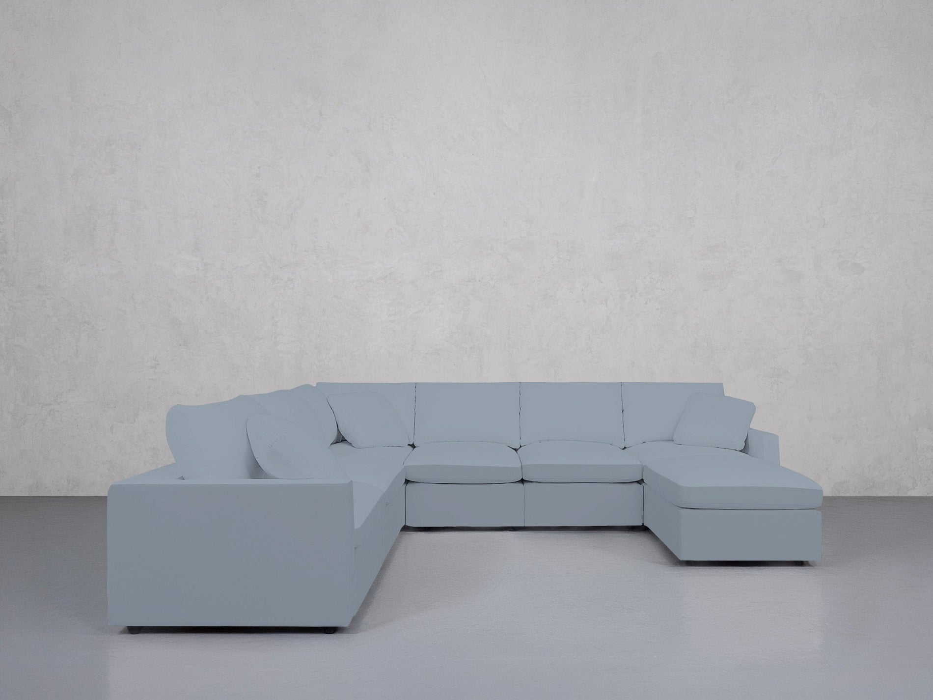 7-Seat Modular Chaise Corner Sectional (Thin Arms) - 7th Avenue