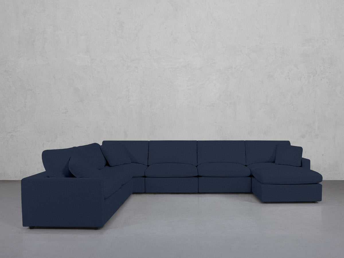7-Seat Modular Chaise Corner Sectional (Thin Arms) - 7th Avenue