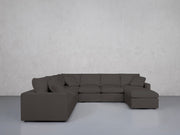 7-Seat Modular Chaise Corner Sectional (Thin Arms) - 7th Avenue